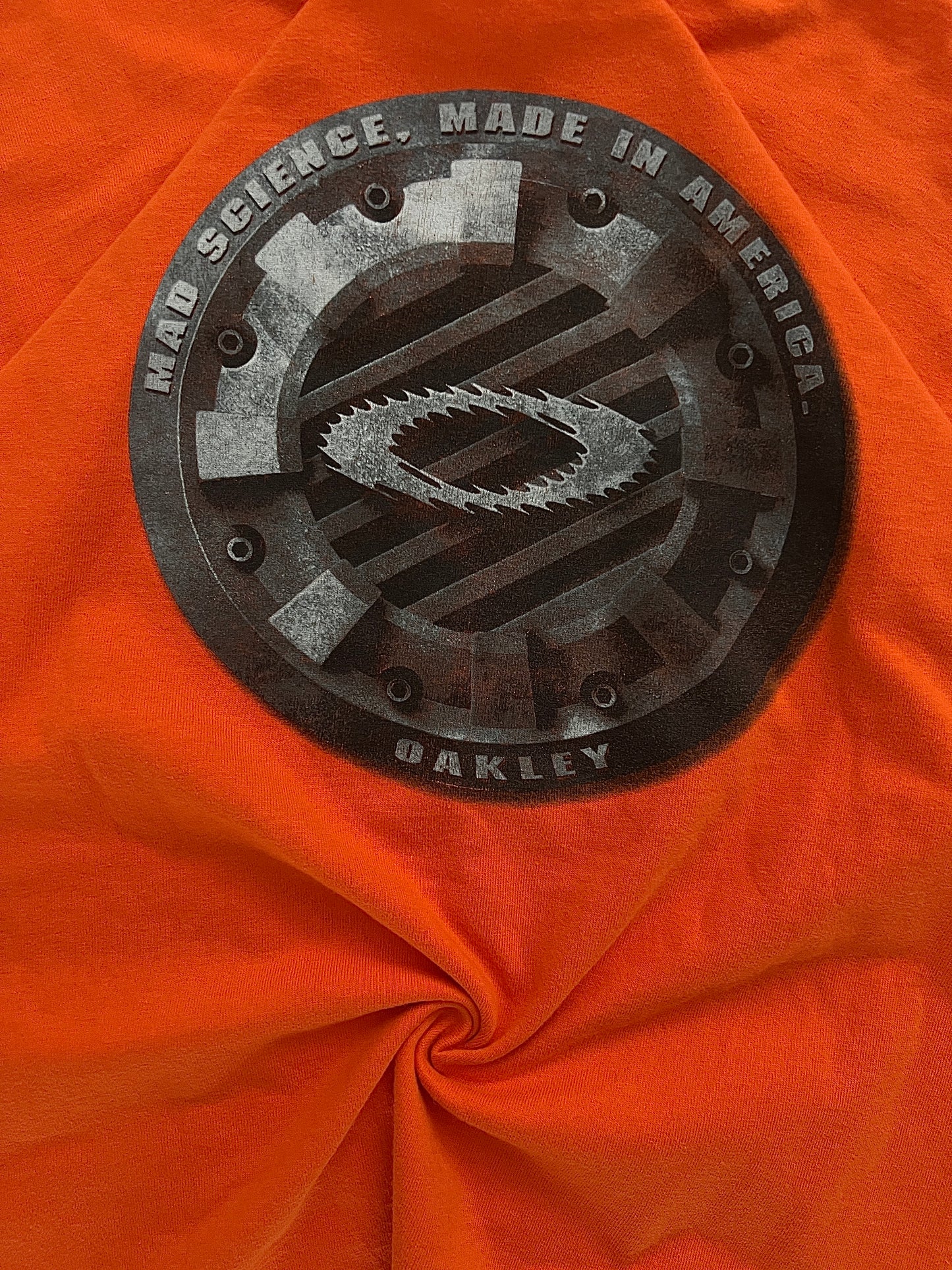 Oakley Software 00s Razor Icon Logo Back Print T-Shirt - Size S