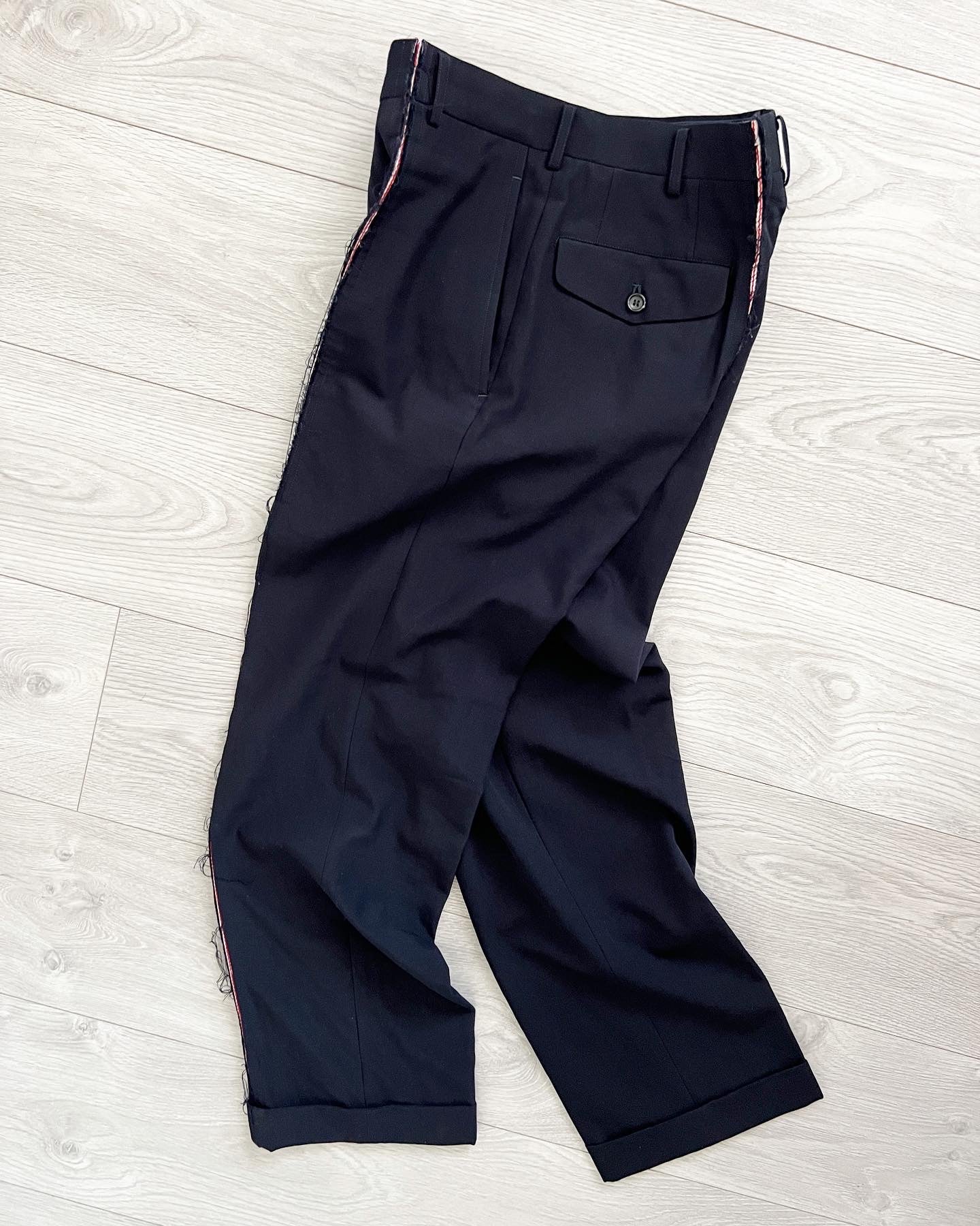 Comme Des Garcons AD2000 Frayed Centre Seam Pants - Size 30