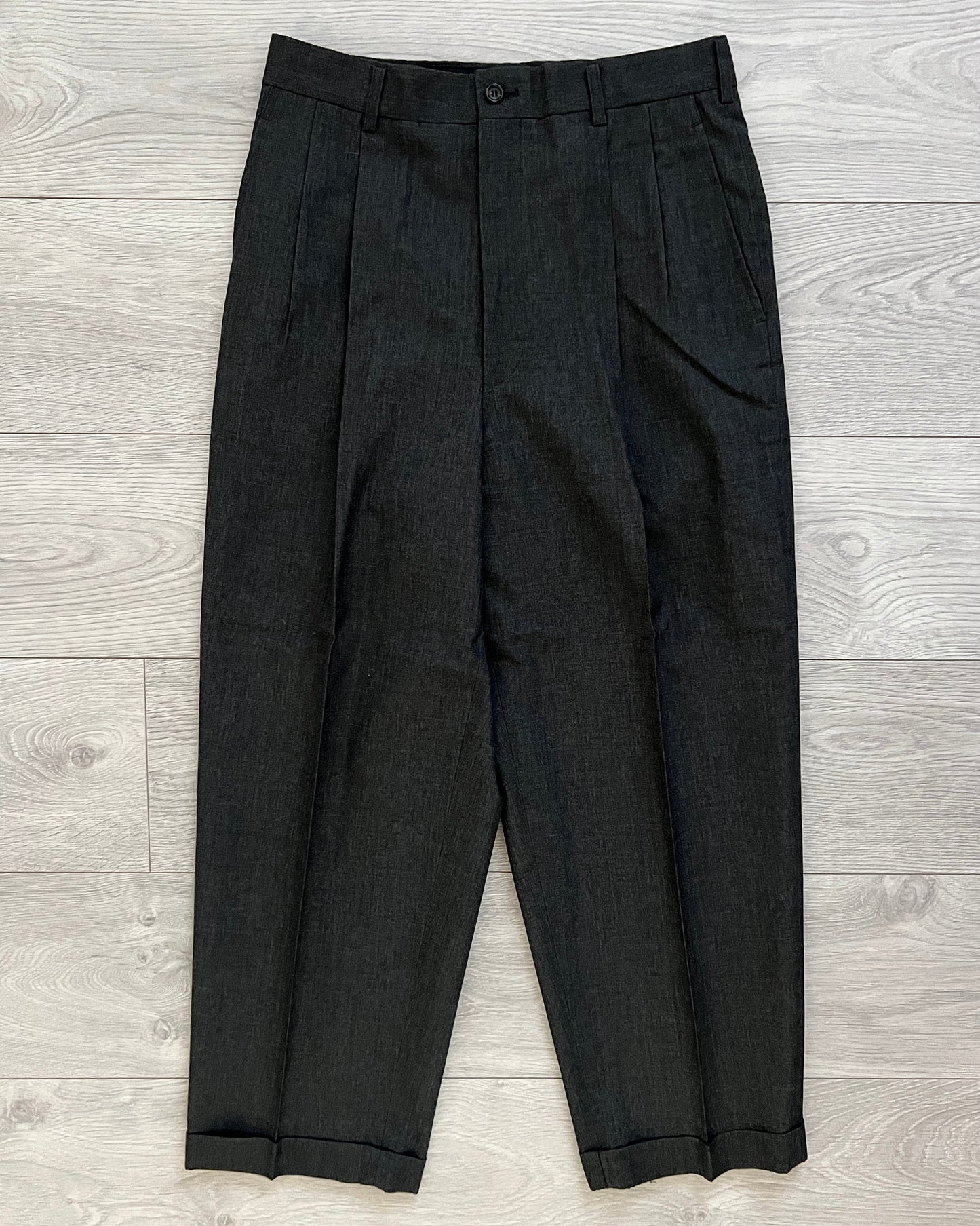 Comme Des Garcons Homme 1995 Pleated Wool Trousers - Size 30