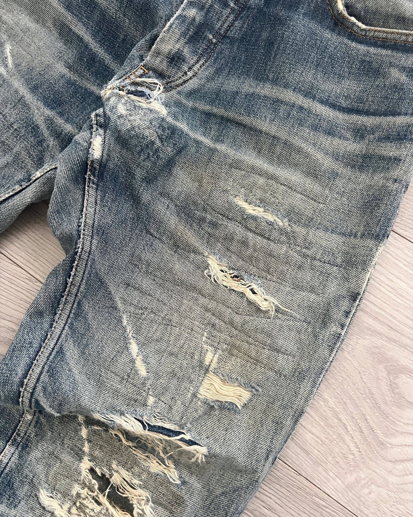 Helmut Lang 1998 Sashiko Boro Repair Denim Jeans - Size 30