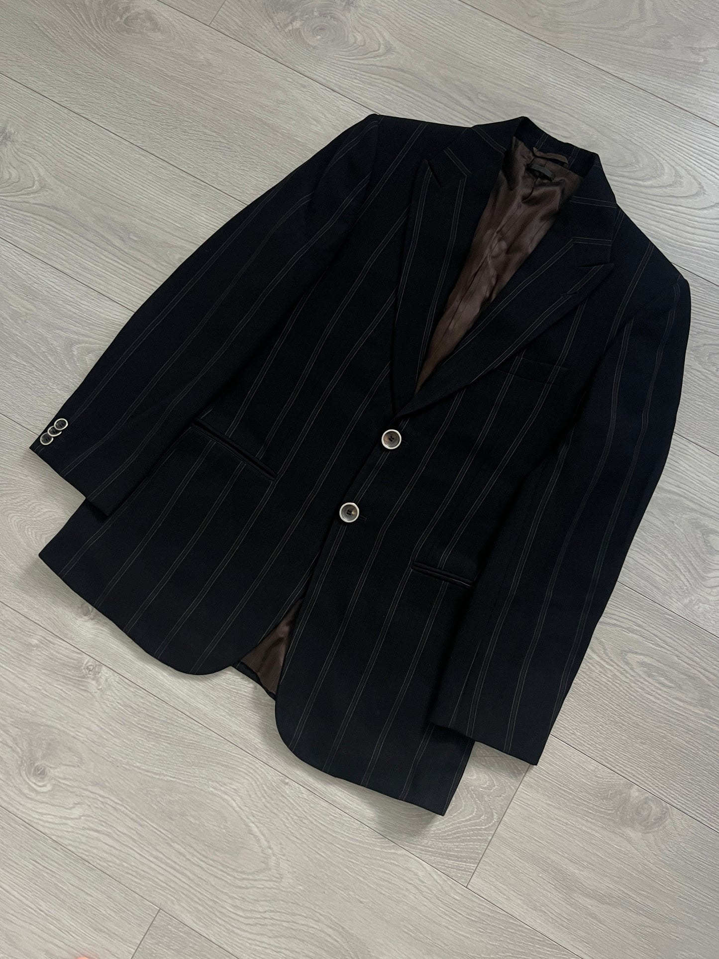 Giorgio Armani 1990s Striped Relaxed Suit - Size S Jacket / 32" Waist