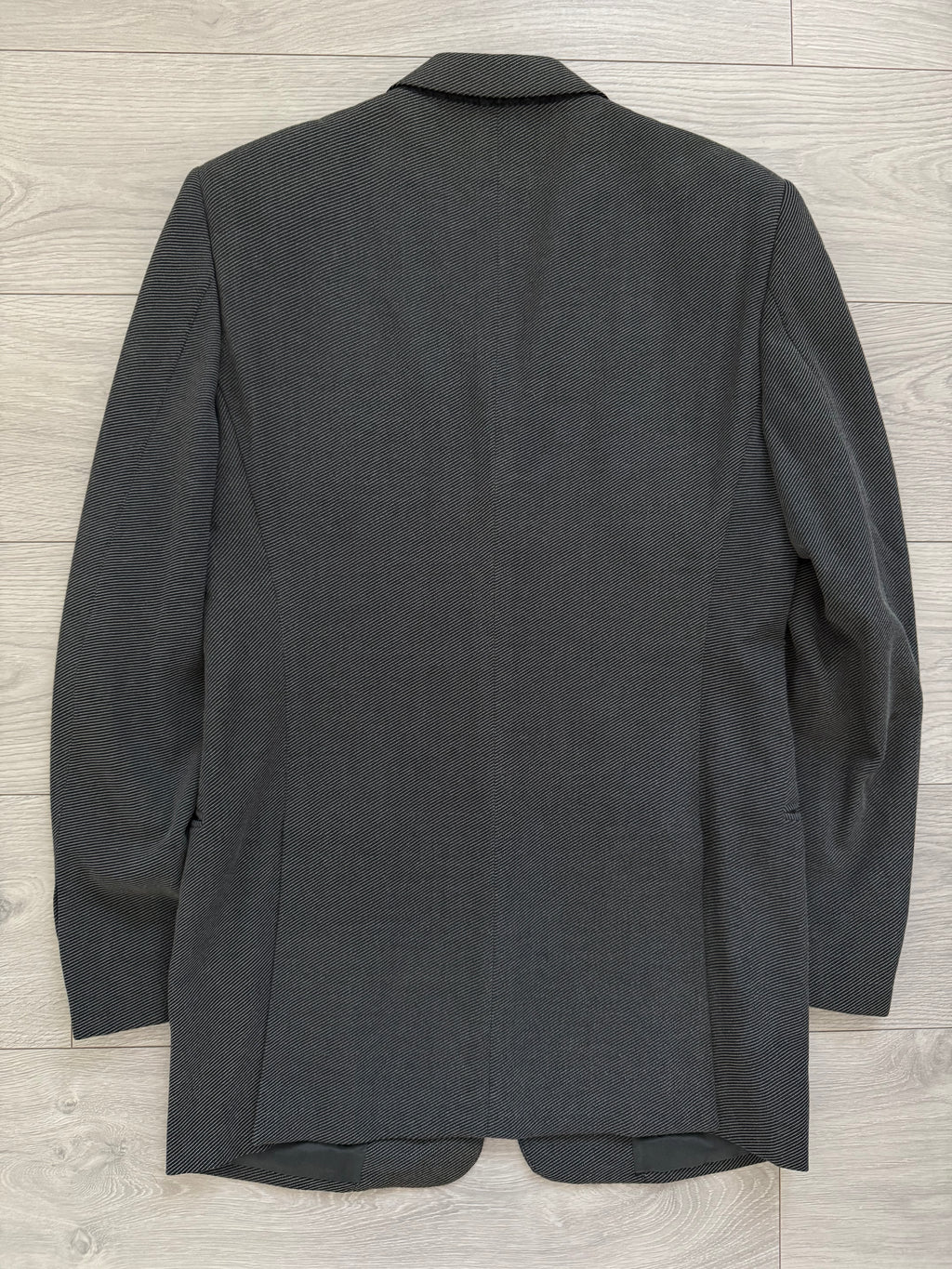 Armani 1990s 3B Twill Wool Cotton Pleated Grey Suit - Size S Jacket / 30" Waist