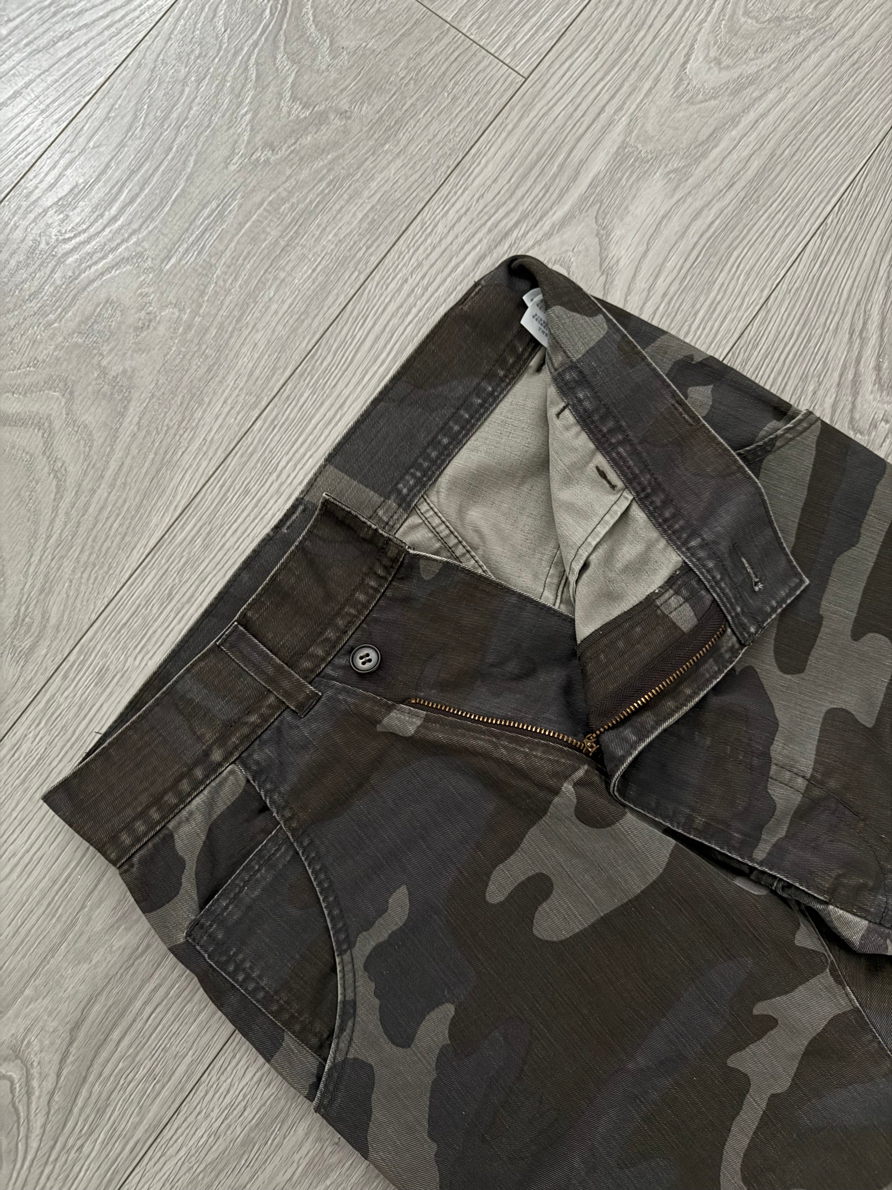 Final Home 2003 Asymmetrical Fly Camo Pants - Size 30