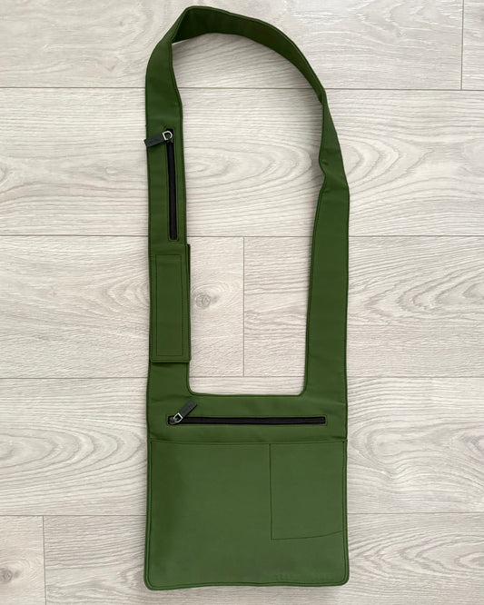 Miu Miu FW1999 Tech Fabric Signature Green Crossbody Bag
