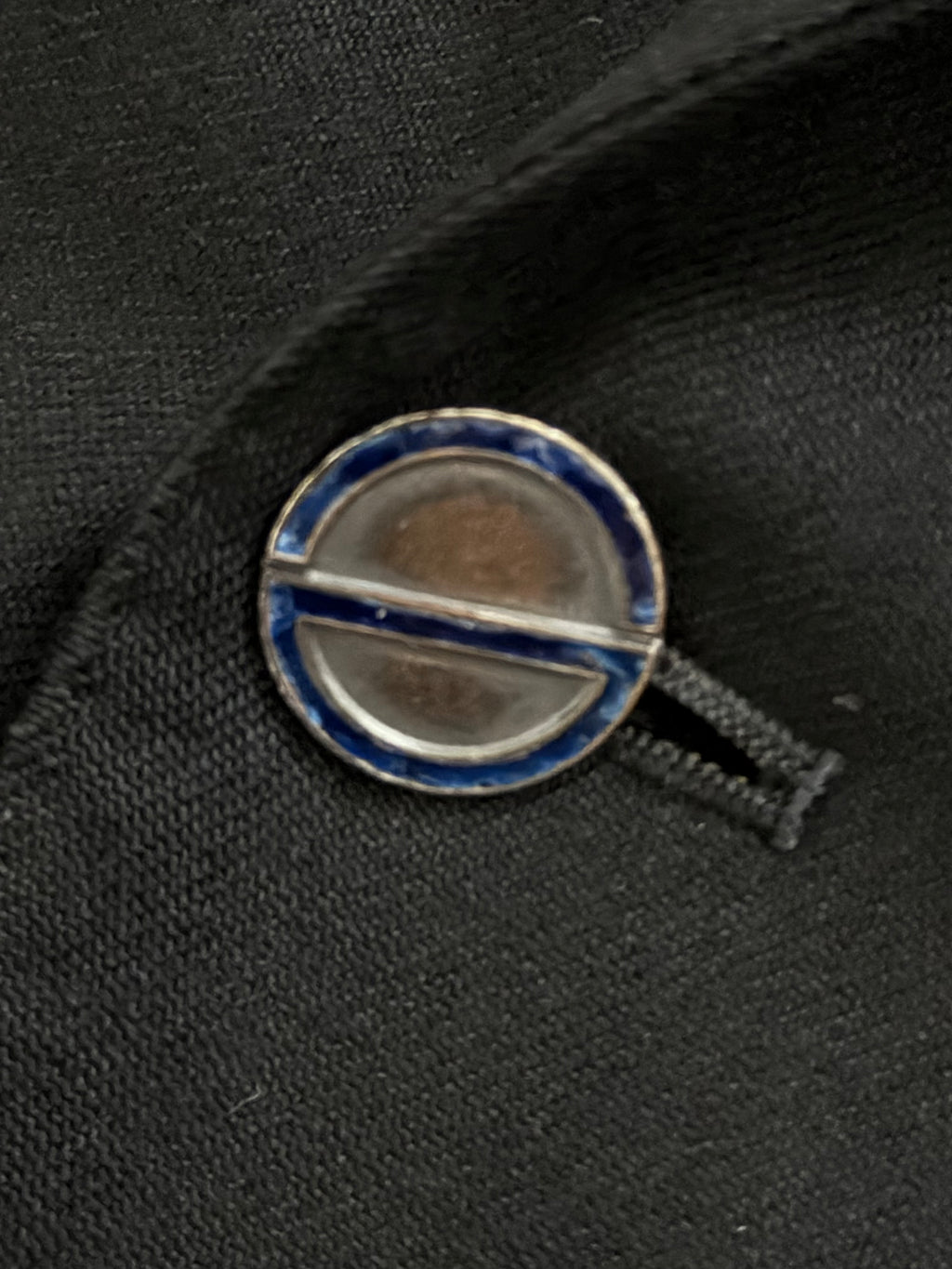 Dior 1980s Peaked Lapel Double Breasted Metal Button Black Wool Sport Jacket Blazer - Size M