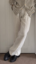 Suit Supply Pleated Linen White Pants - Size 30" Waist