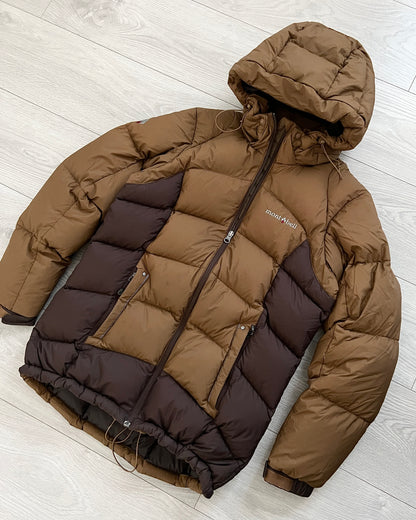 Montbell 00s Goose Down Nylon Gore-Windstopper Brown Puffer Jacket - Size M