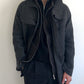 Final Home 1990s Raw Edge Curve Panelled Wool Coat - Size M