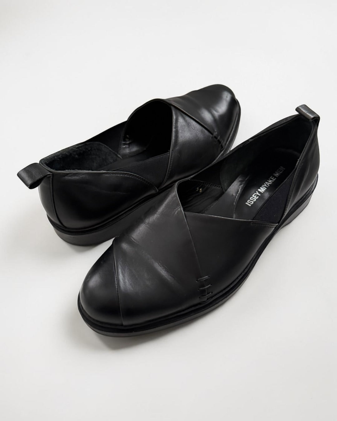 Issey Miyake Vintage Slip-On Leather Derby Shoes - Size US7