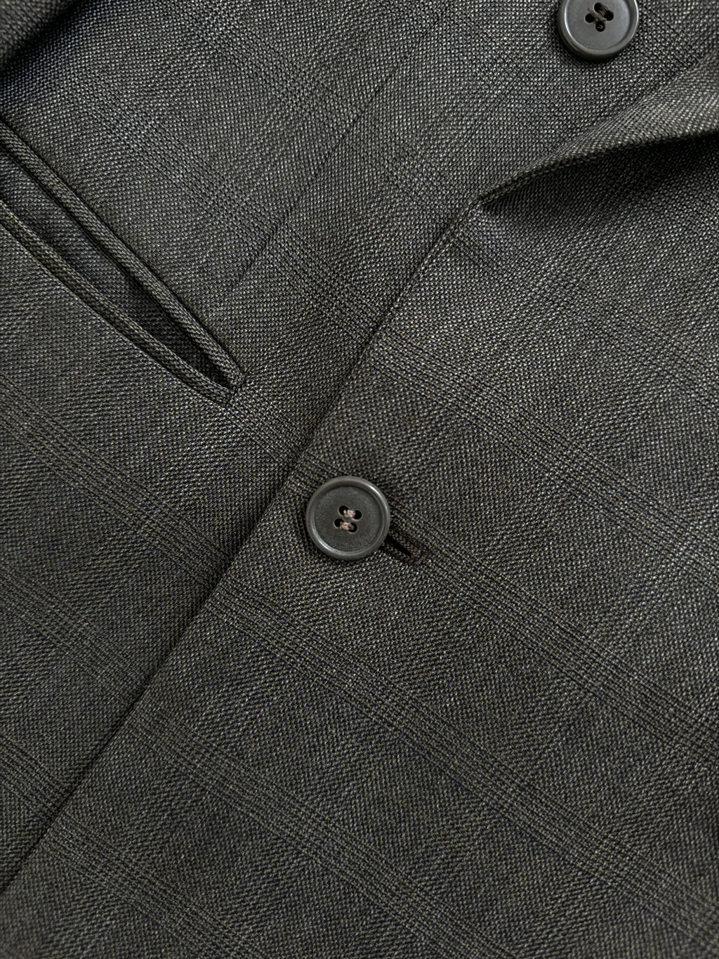 Giorgio Armani 1980s Peaked Lapel Double Breasted Wool Sport Jacket Blazer Brown - Size L