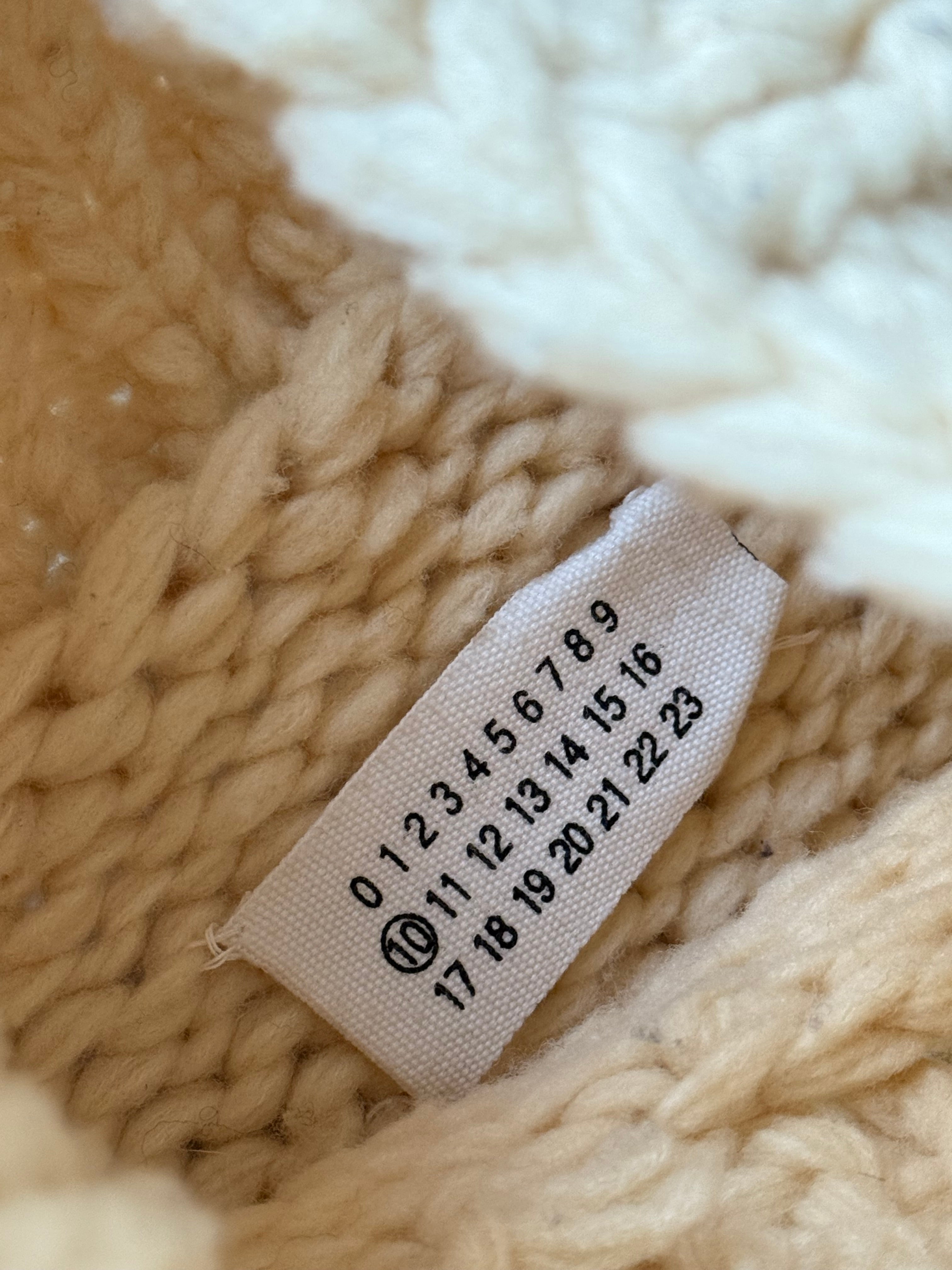 Martin Margiela FW2004 Oversized Neck Chunky Knit Sweater - Size S