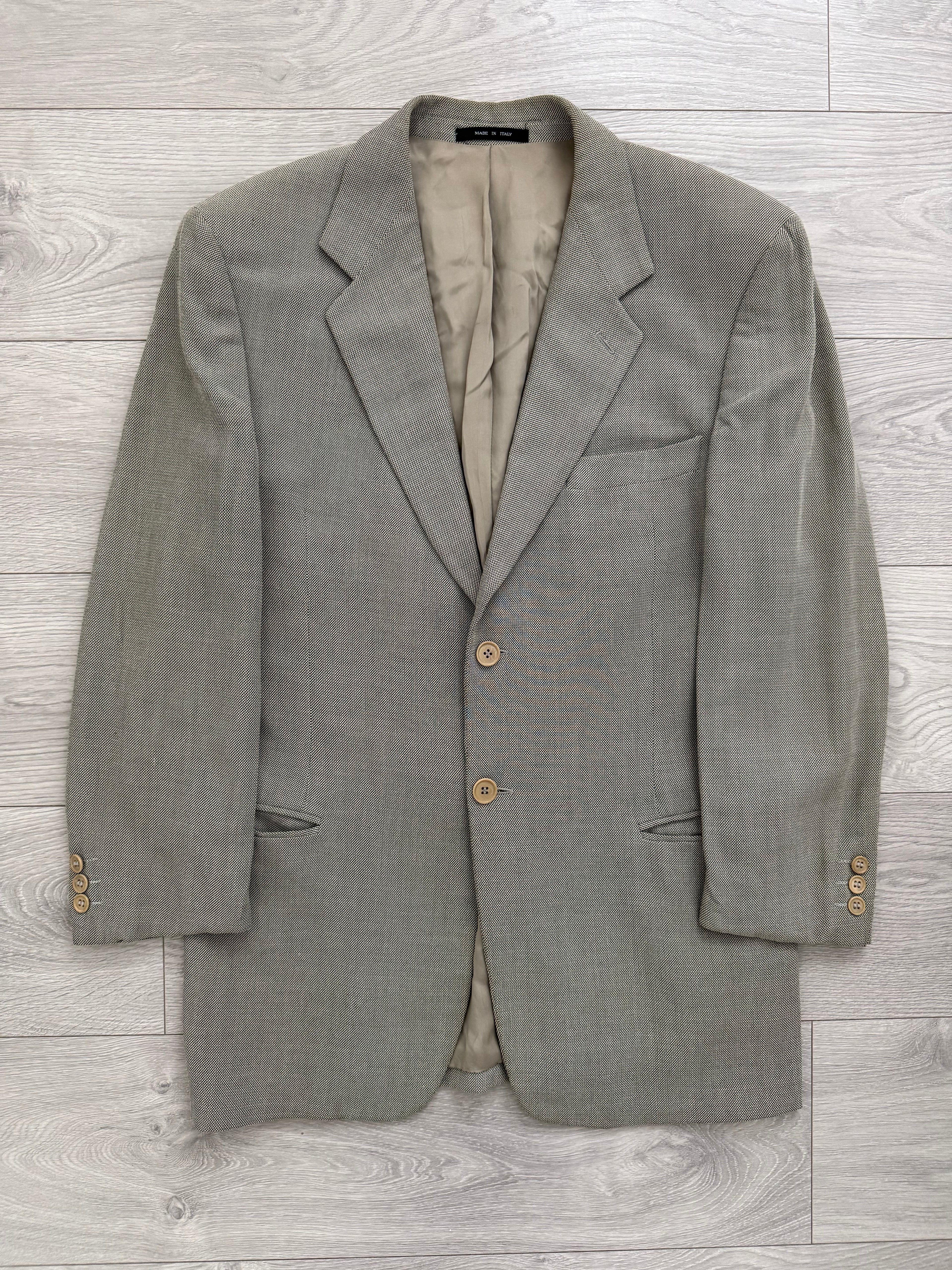 Emporio Armani 1995 2B Textured Wool Sports Blazer Jacket - Size L