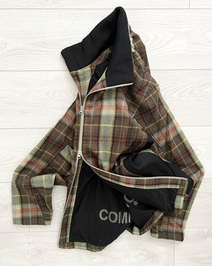 Comme Des Garcons SHIRT 2009 Technical Plaid Wool Jacket - Size M