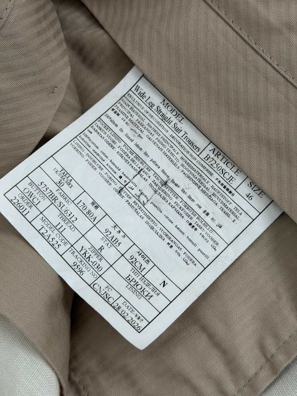 Suit Supply Pleated Linen White Pants - Size 30" Waist