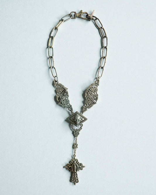 Vintage Cross Mary Necklace