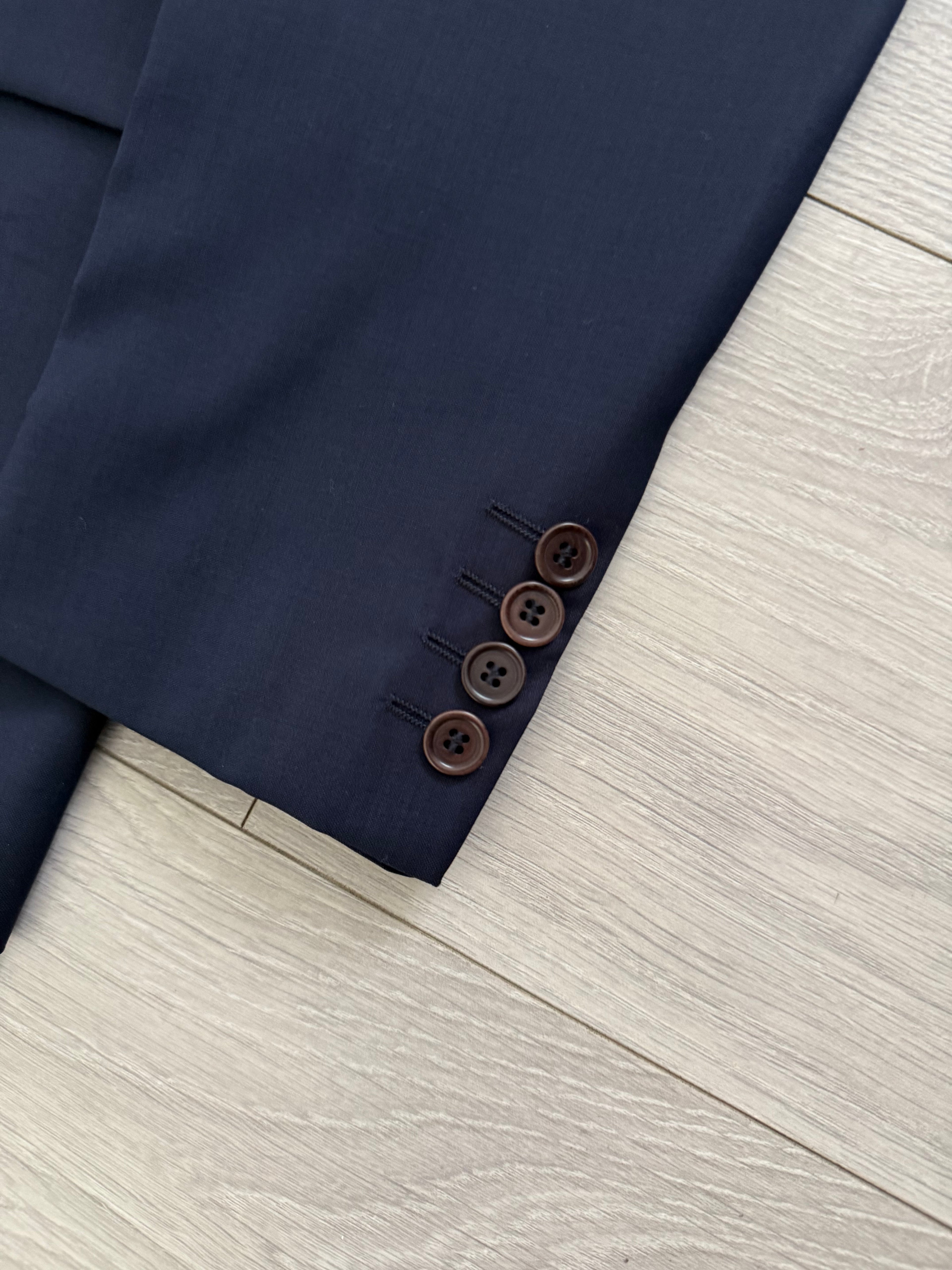 Helmut Lang 1999 Metal Tab 3B Navy Wool Suit - Size S Jacket / 30" Waist