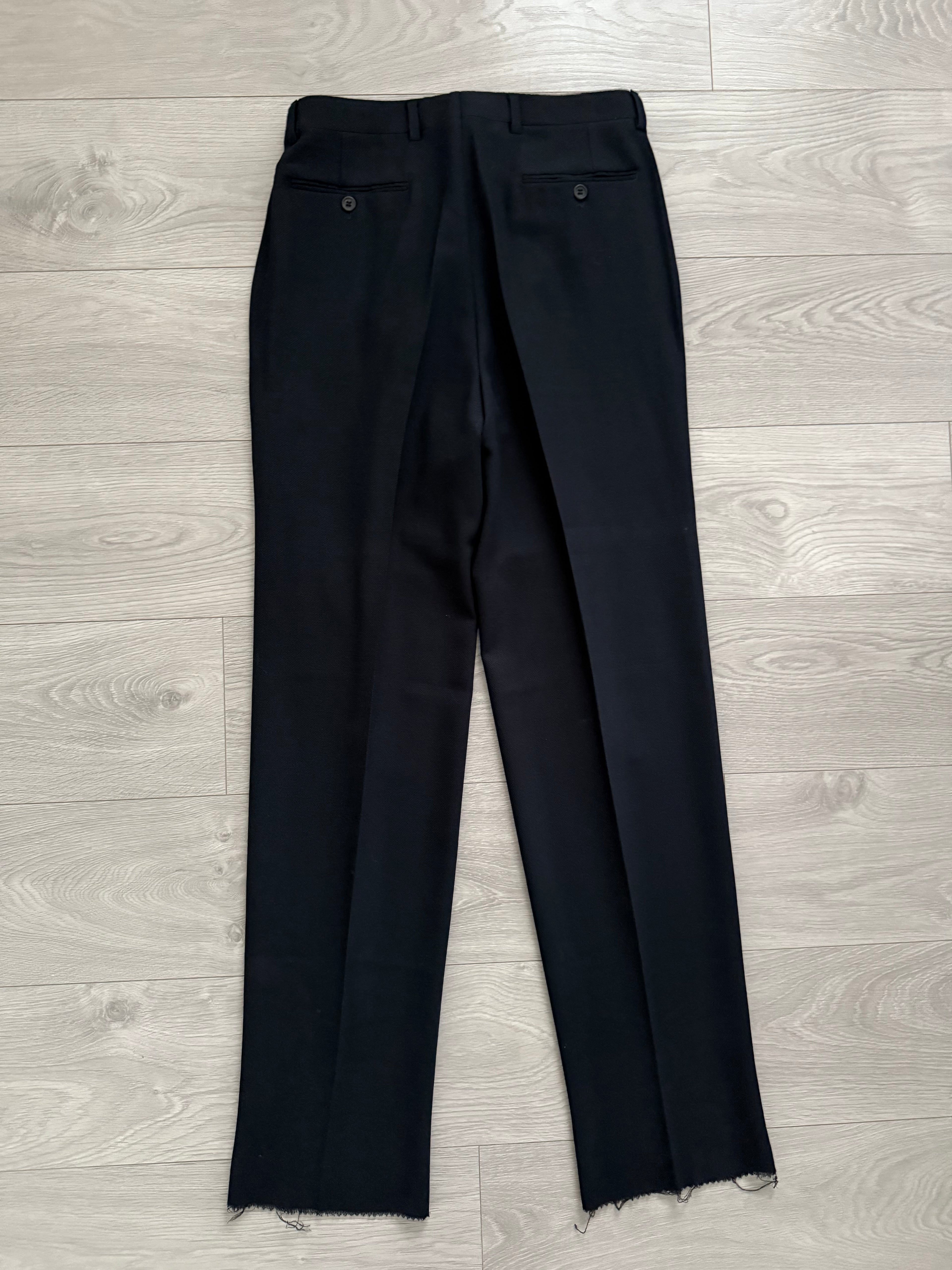 Giorgio Armani 1980s Double Breasted Pleated Wool Suit Navy New - Size L Jacket / 32" Waist