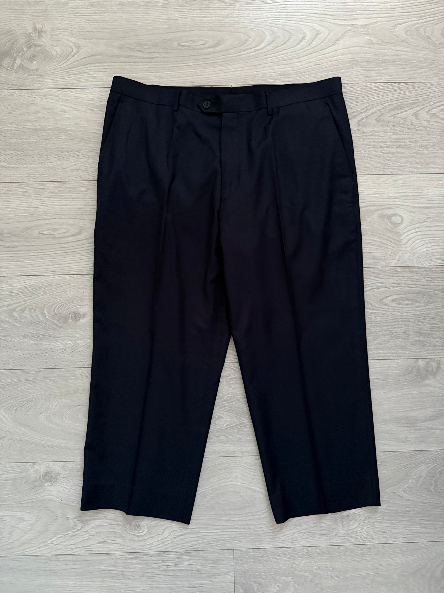 Armani 2000s Striped Navy Suit - XL Jacket / 38" Waist