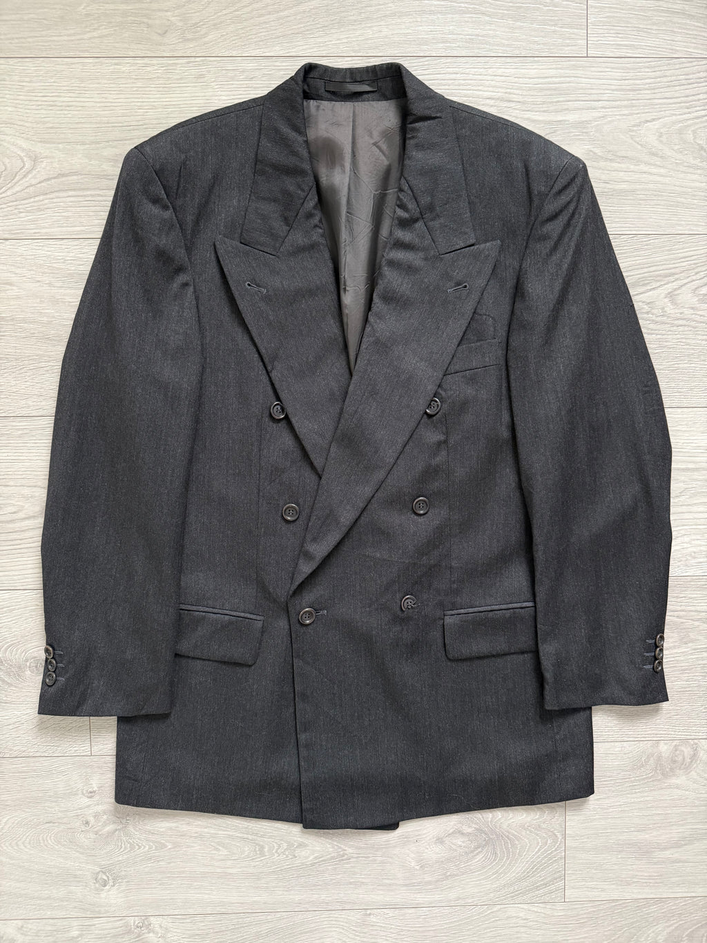 Hugo Boss 1980s 'Al Capone' Double Breasted Peaked Lapel Sports Jacket Blazer - Size S