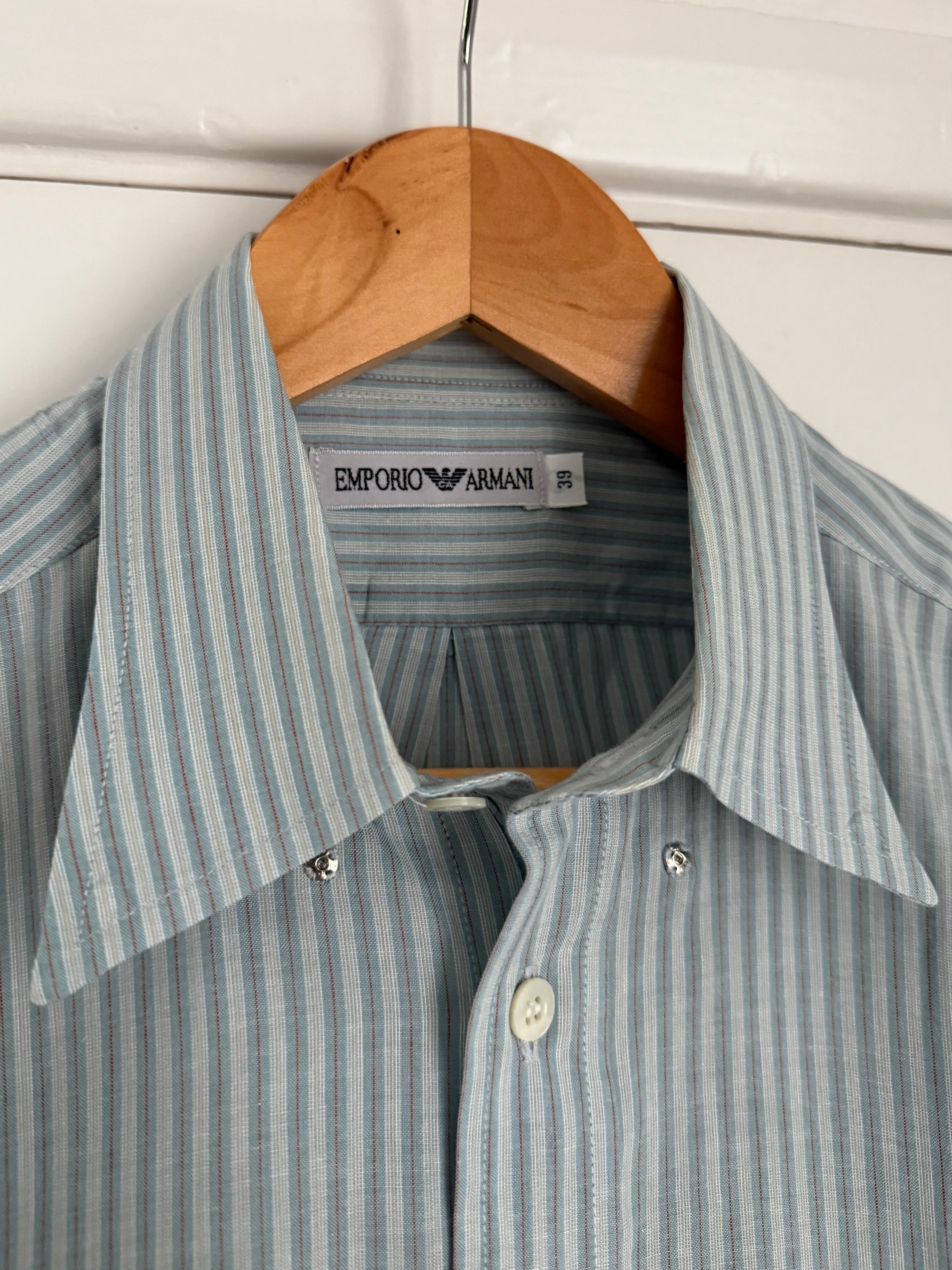 Emporio Armani 1990s Striped Shirt - Size M – NDWC0 Shop