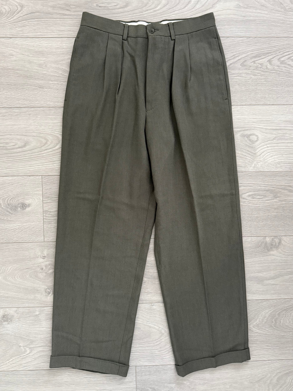 Armani 1990s Draped Double Pleated Pants - Size 30