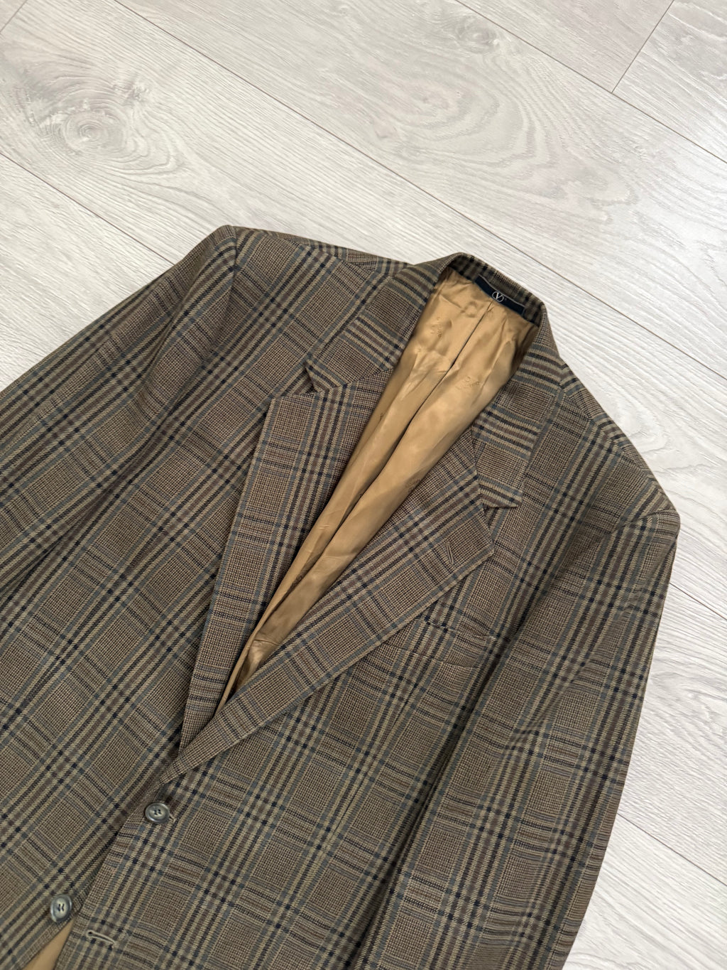 Valentino 1980s Wool Check Sports Blazer Jacket - Size L