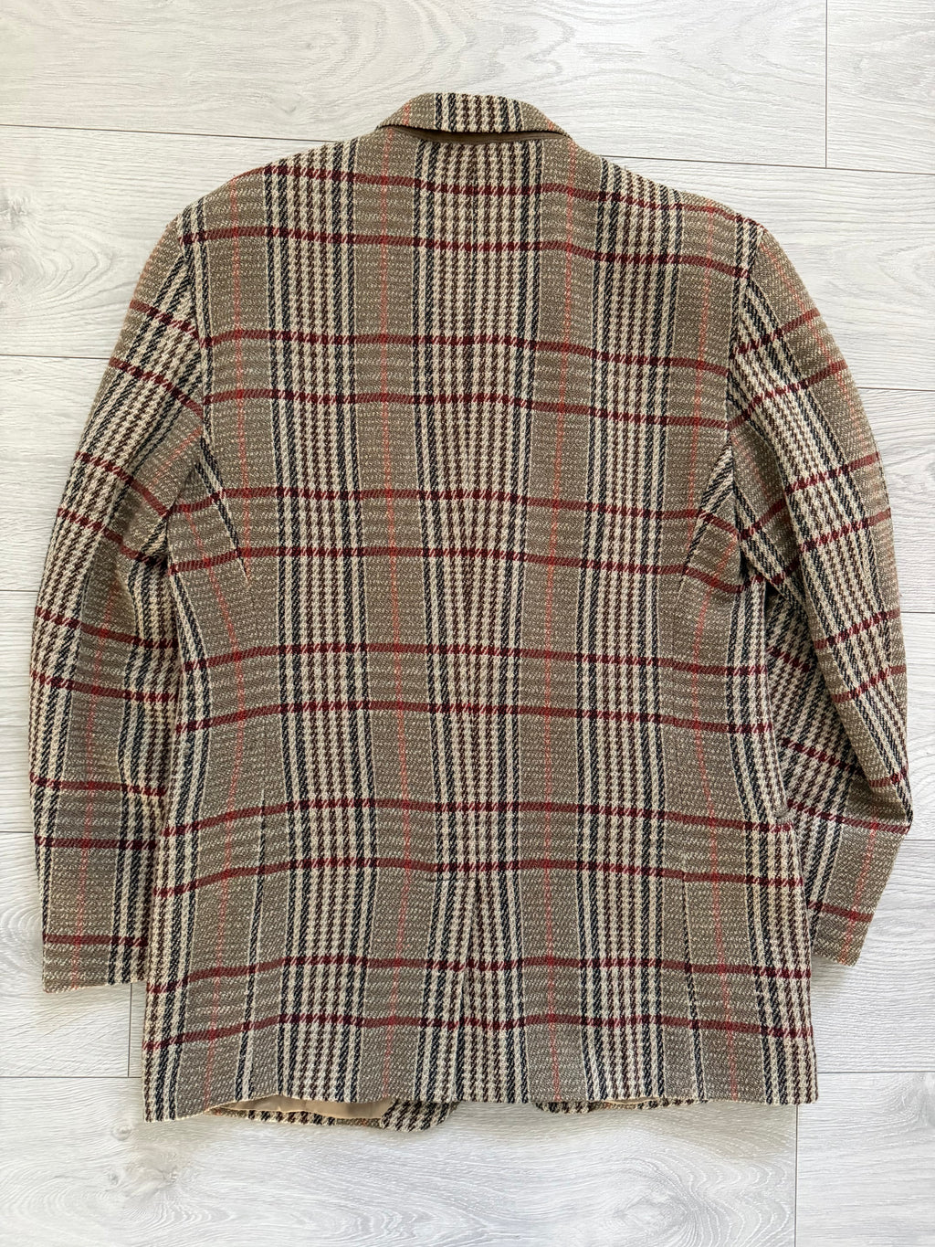 Emporio Armani 1990s 2B Check Wool Cotton Textured Sport Jacket Blazer - Size M