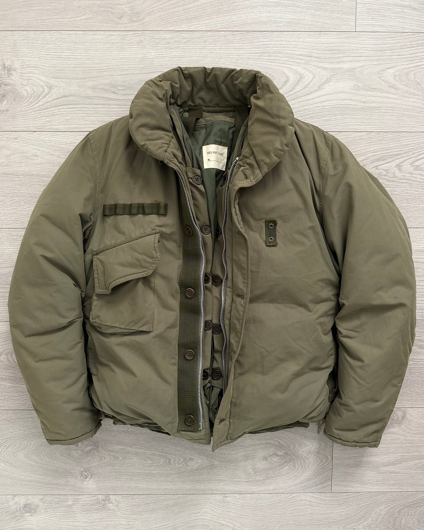 Helmut Lang FW1999 Down Filled M69 Flak Military Jacket - Size S