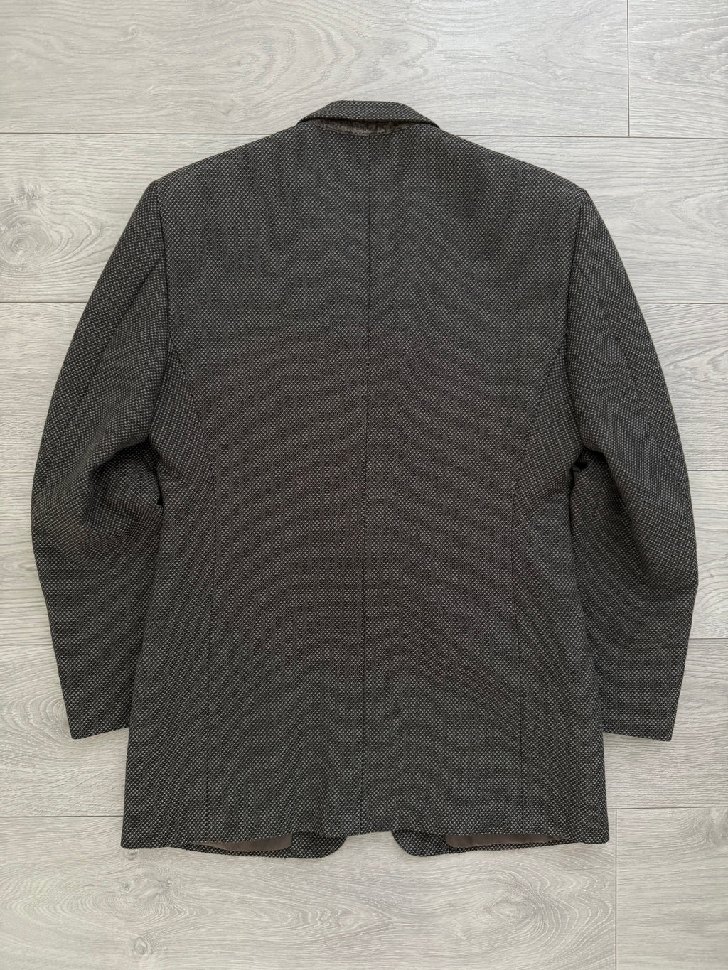 Giorgio Armani 1980s Textured 2B Wool Brown Sports Blazer Jacket - Size M
