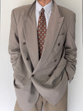 Hugo Boss 1980s 'Al Capone' Double Breasted Peaked Lapel Sports Jacket Blazer - Size XL