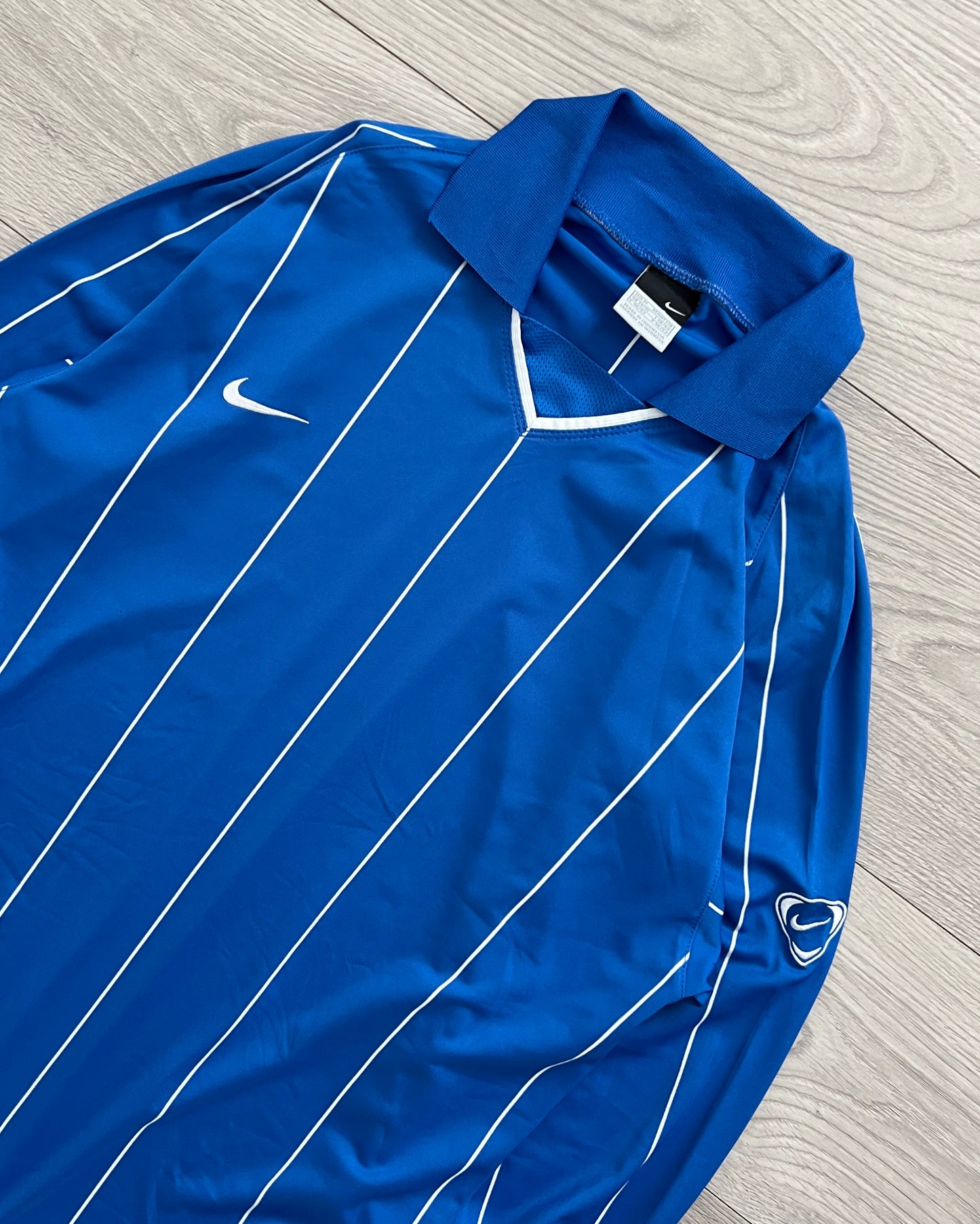 Nike 00s Vintage Striped Football Long Sleeve Jersey - Size M