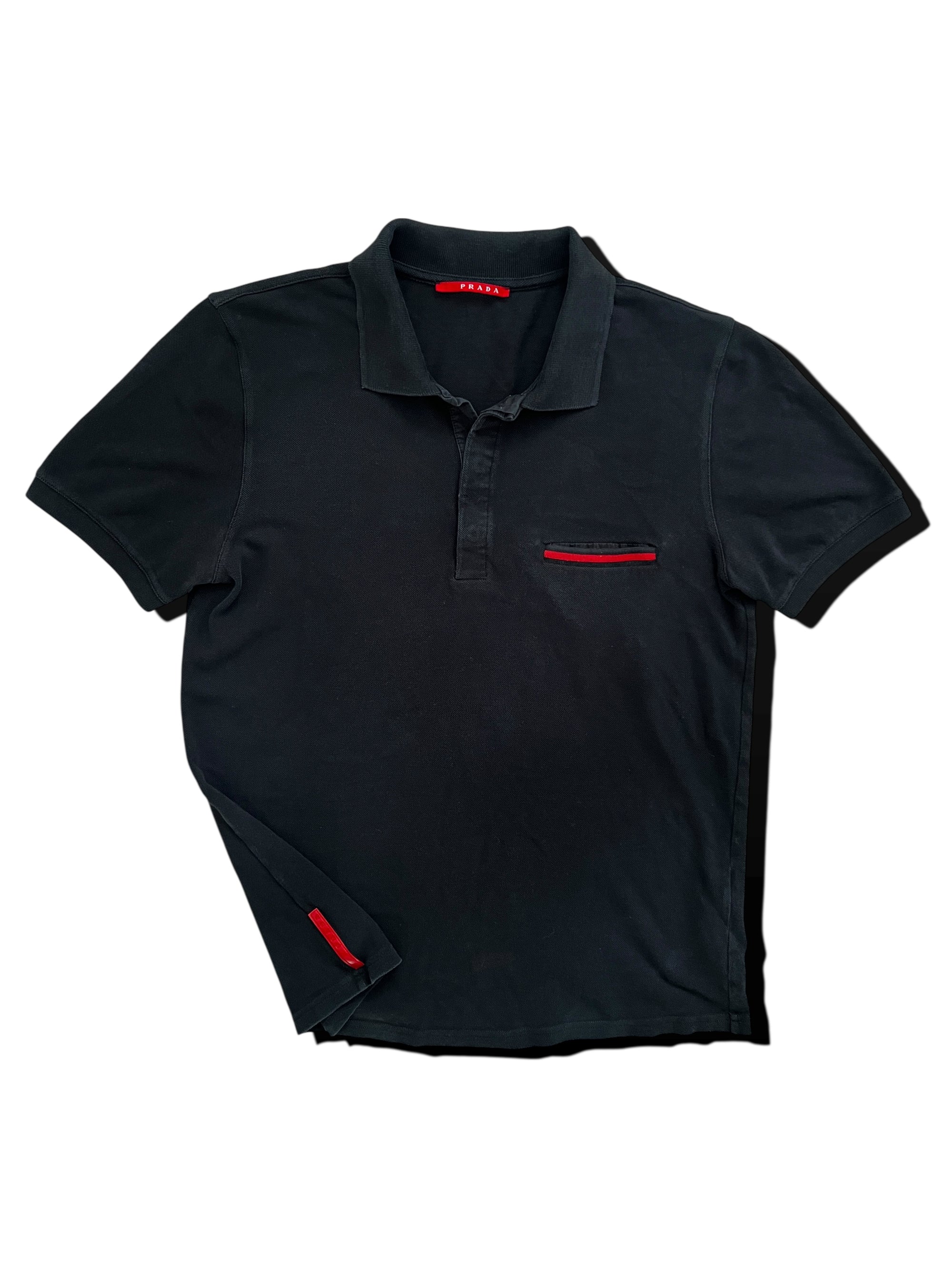 Prada Sport 2008 Red Tab Polo Shirt - Size M