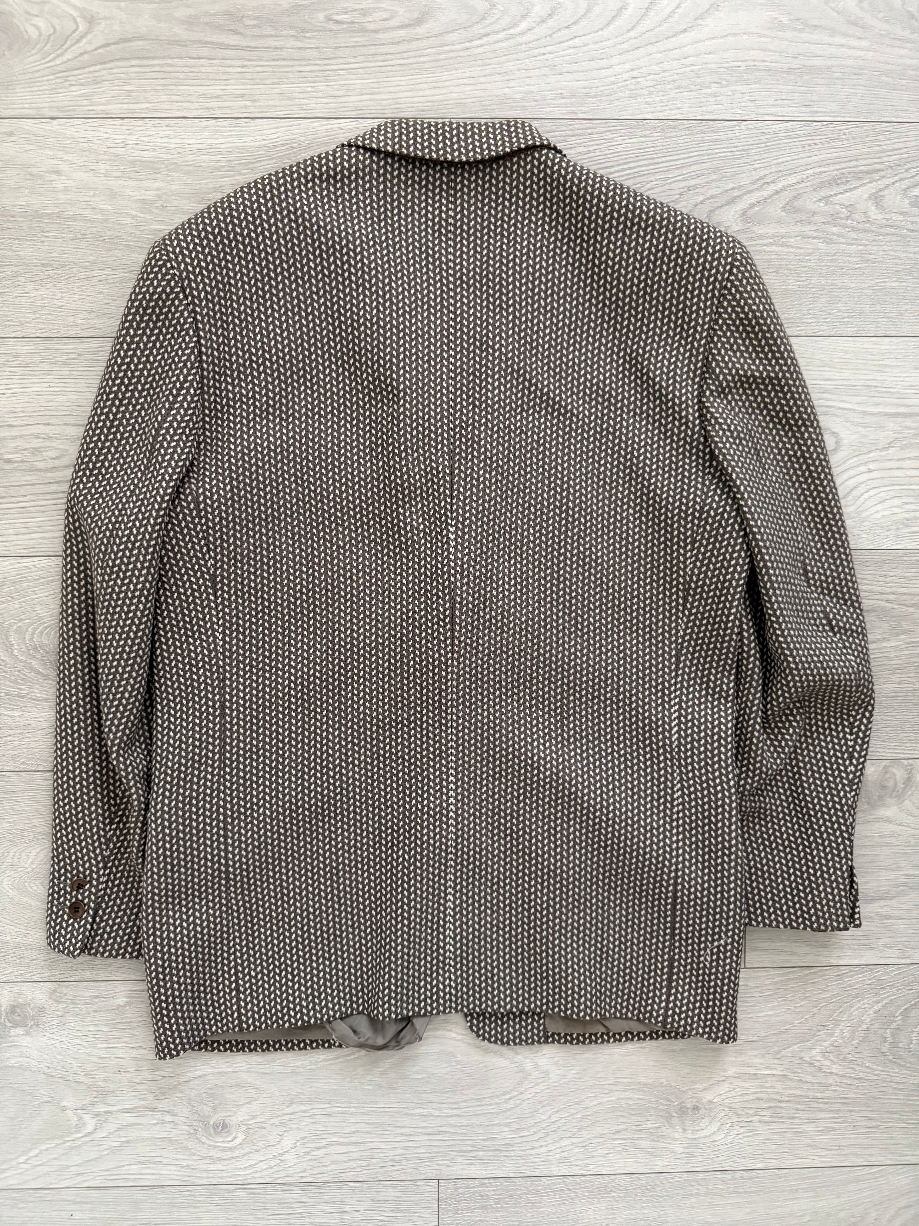 Basile 1980s 2B Textured Wool Sports Jacket Blazer - Size L