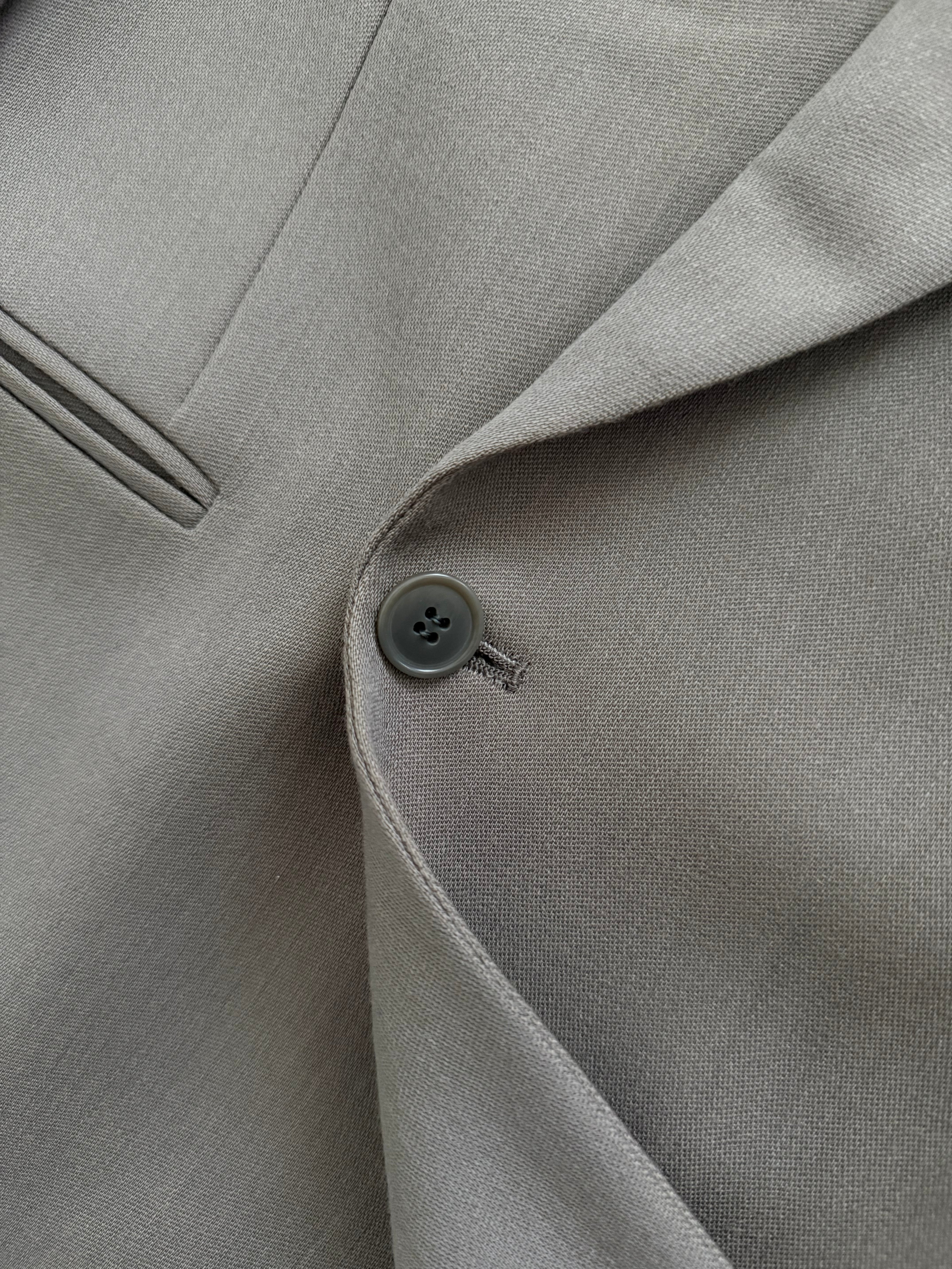 Emporio Armani 1990s Peaked Lapel Double Breasted Taupe Sports Jacket Blazer - Size S