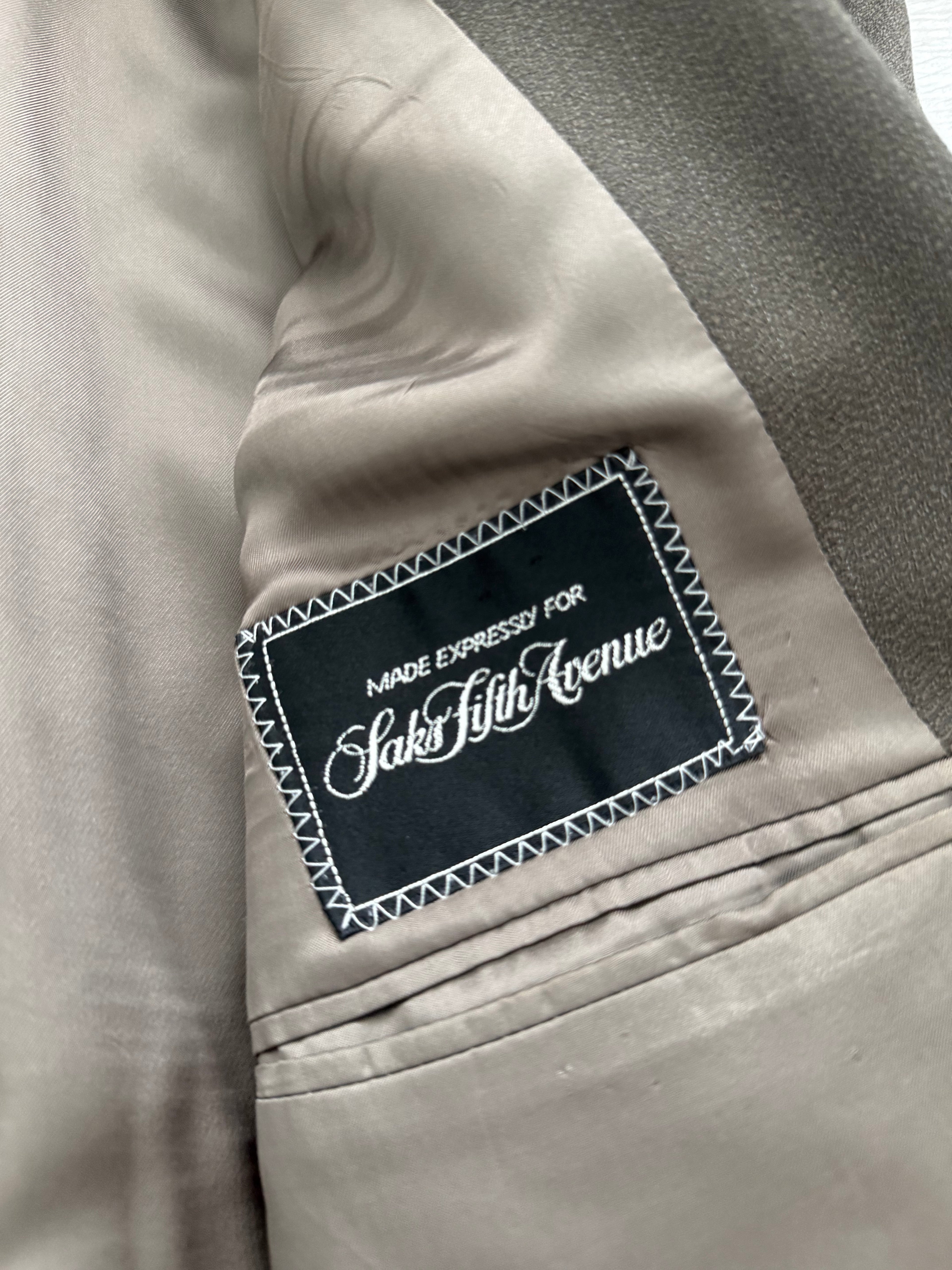 Giorgio Armani 1980s 2B Taupe Brown Wool Sports Jacket Blazer - Size XL