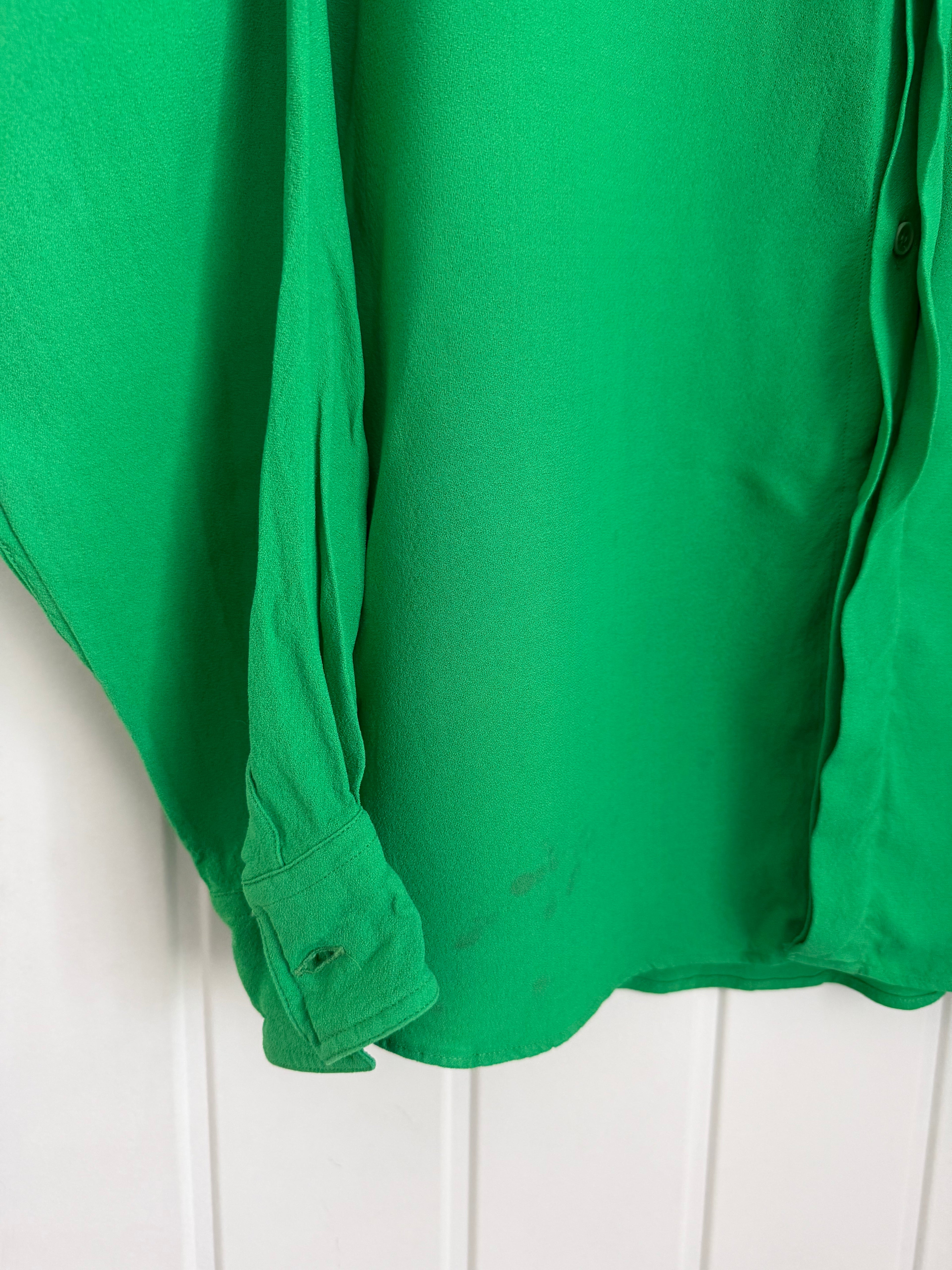 Versace 1990s Relaxed Silk Shirt - Size S