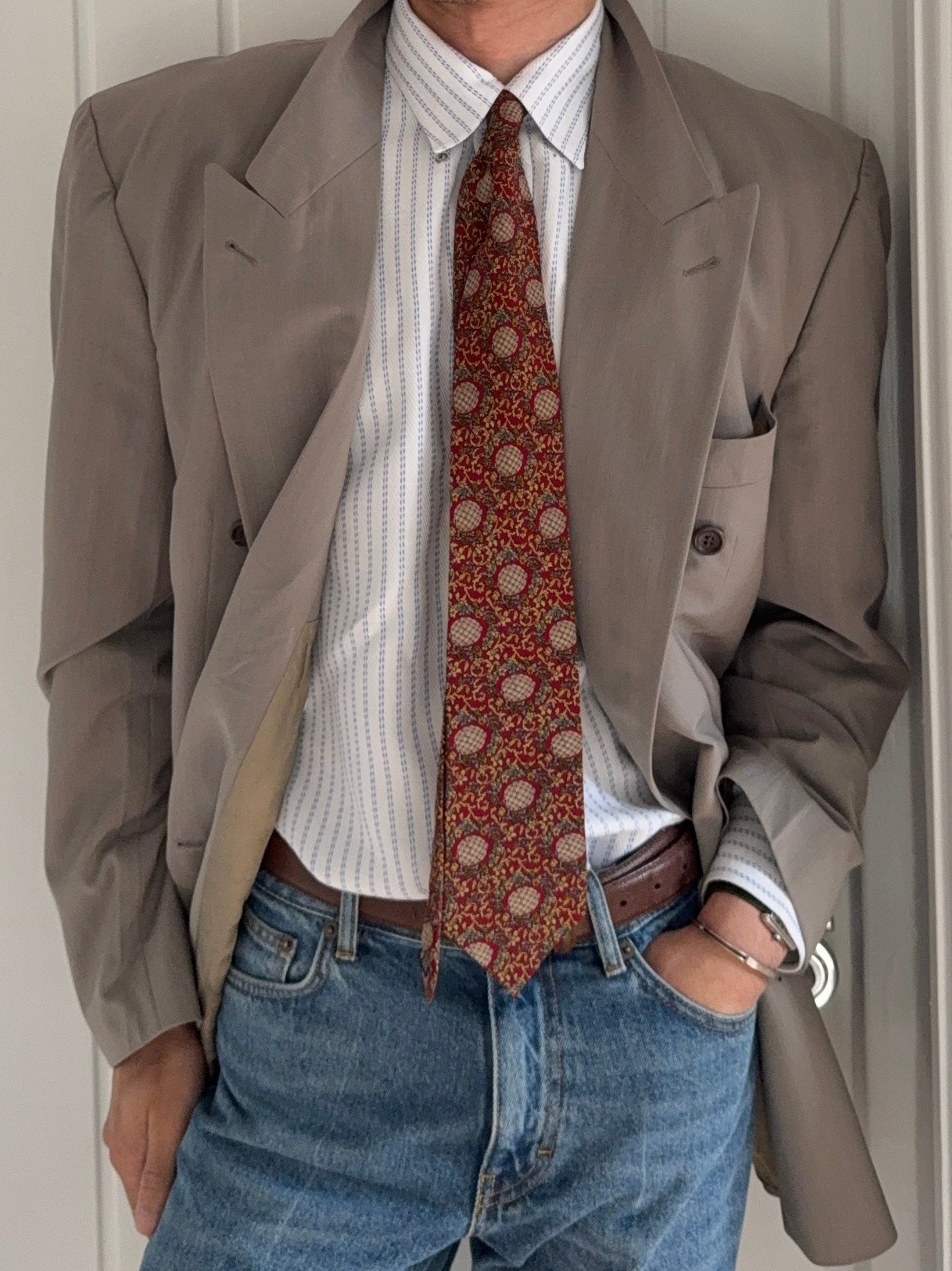 Uno Gaude 1990s Silk Tie Made in Italy