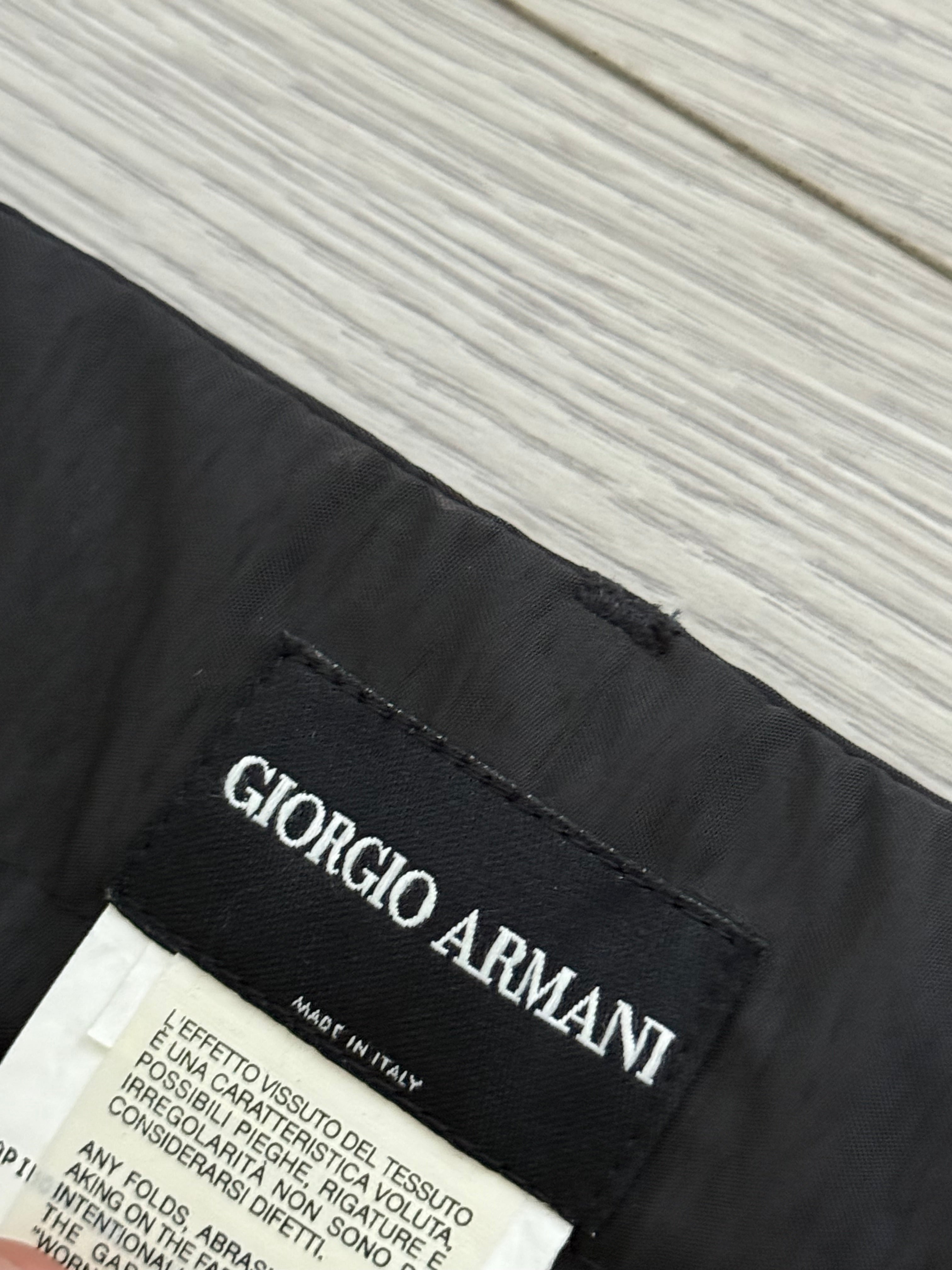 Armani 1990s Black Label Cotton Nylon Grey Pants - Size 36" Waist