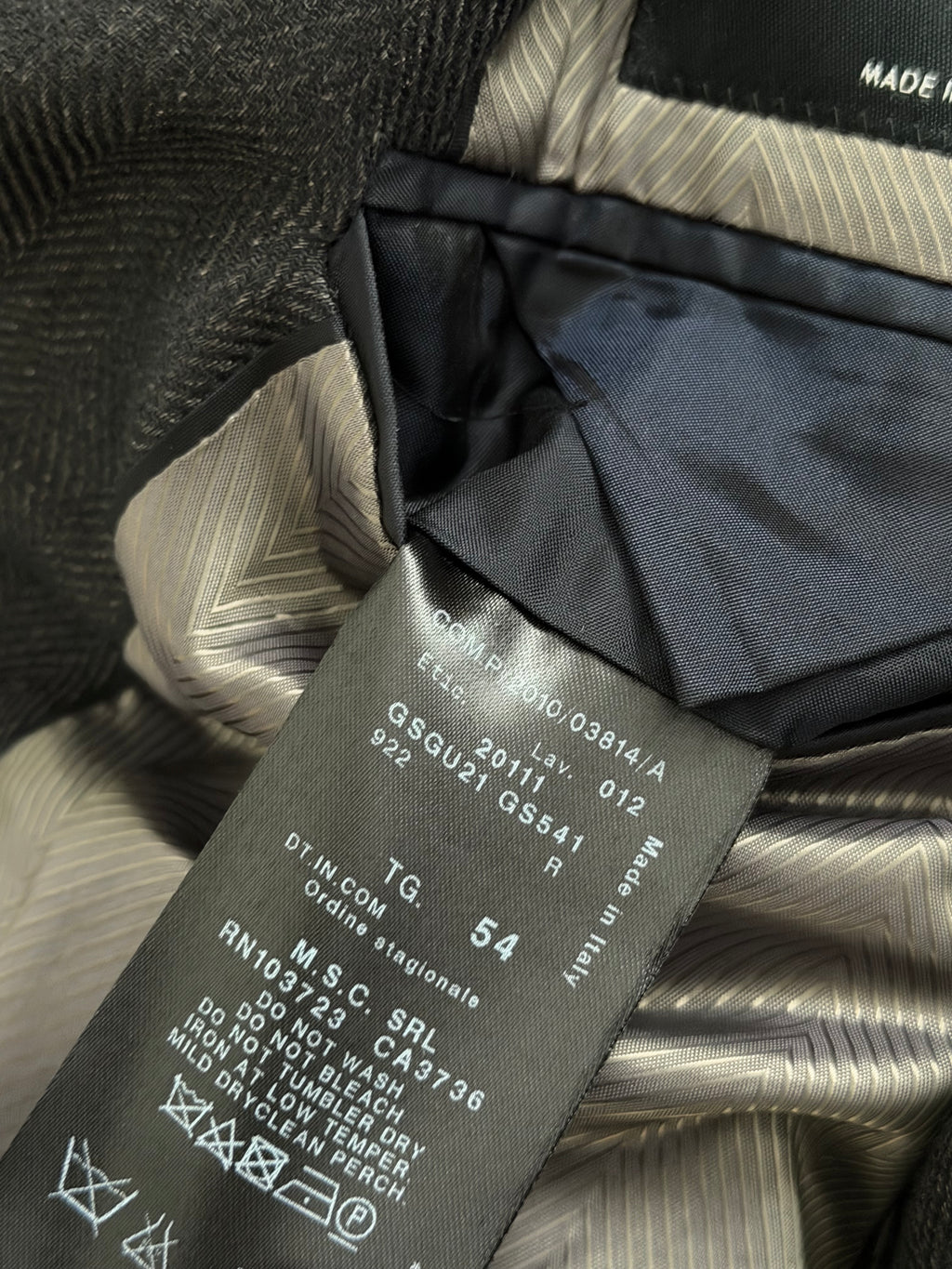 Giorgio Armani Black Label 2010 Denim Linen 2B Jacket  - Size L