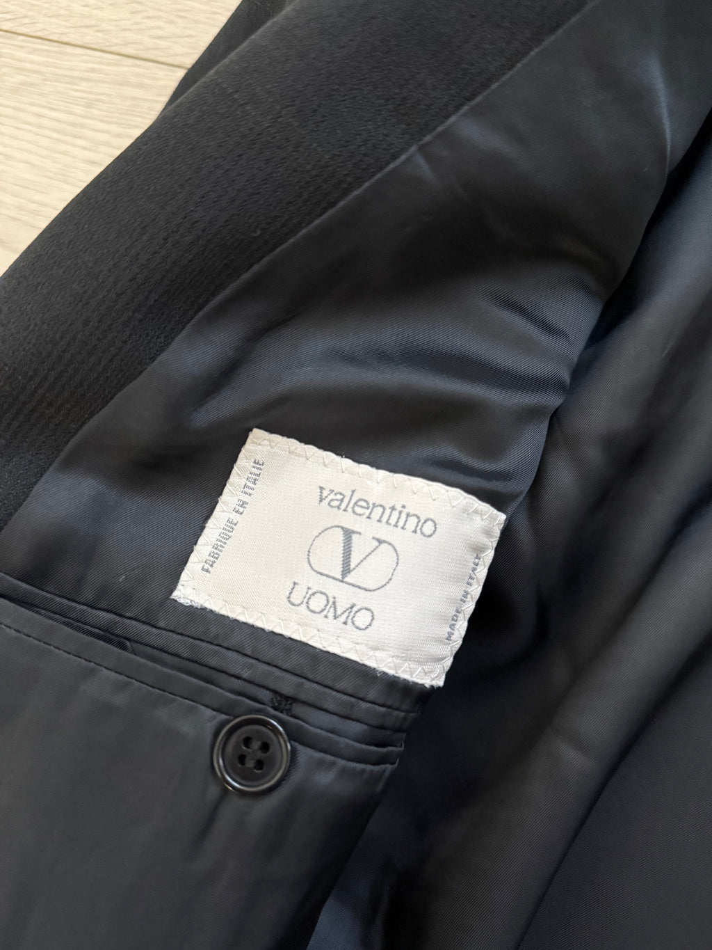 Valentino 1980s Double Breasted Peaked Lapel Wool Sports Blazer Jacket - Size S