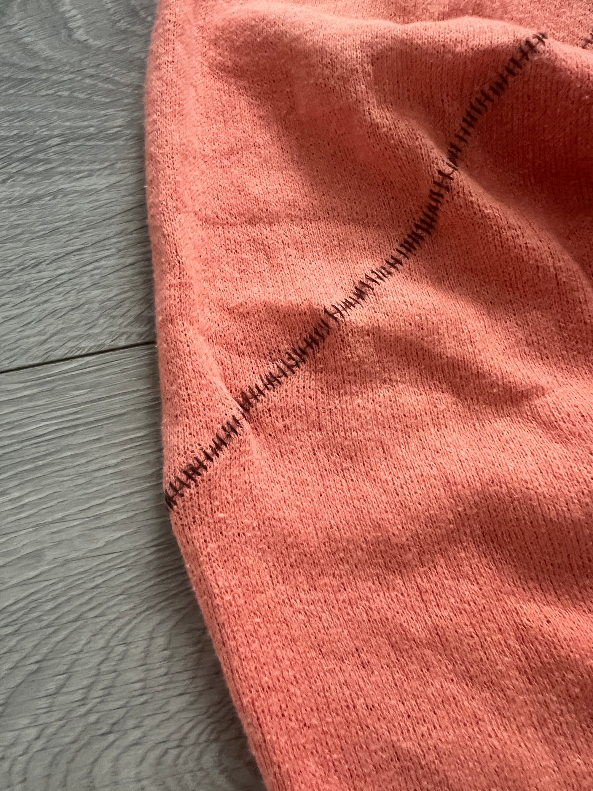 Final Home 1990s Thunder Stitch Coral Sweater - Size S