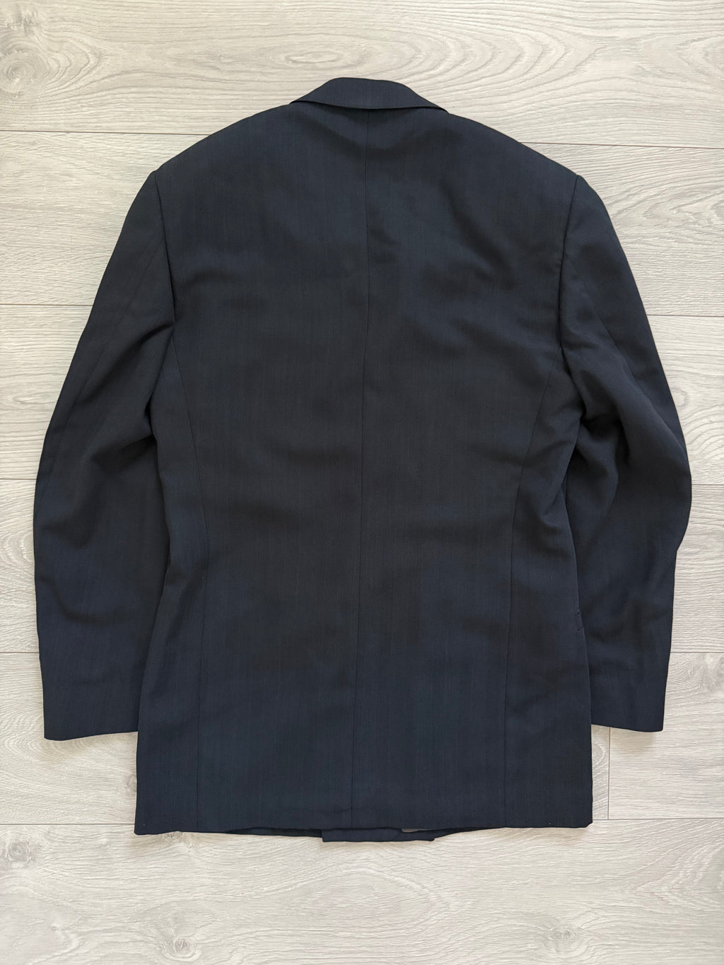 Versace 1980s 6B Double Breasted Peaked Lapel Textured Wool Sports Blazer Jacket - Size S