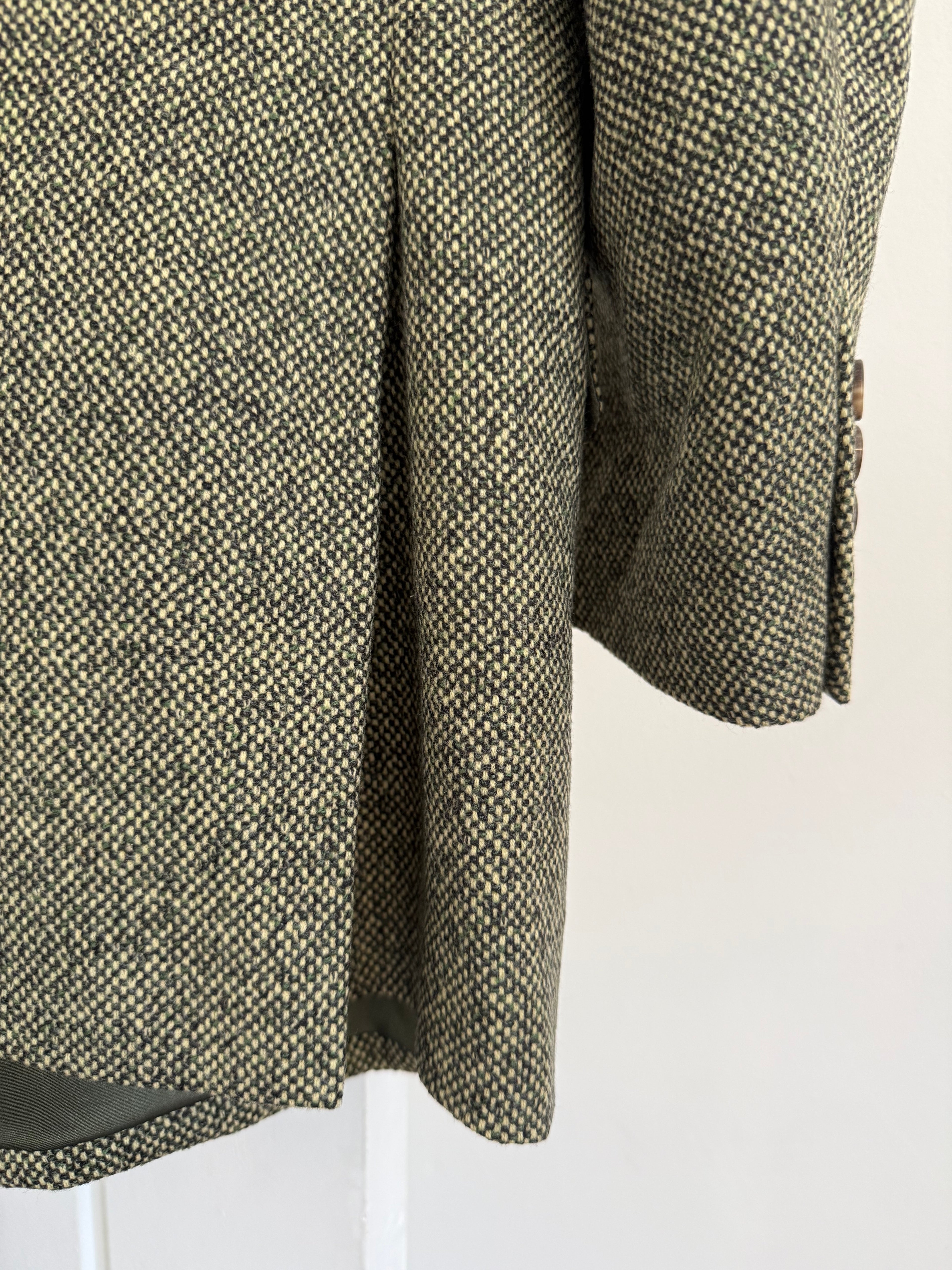 Dior 1980s Peaked Lapel Double Breasted Textured Wool Sports Blazer Jacket - Size S