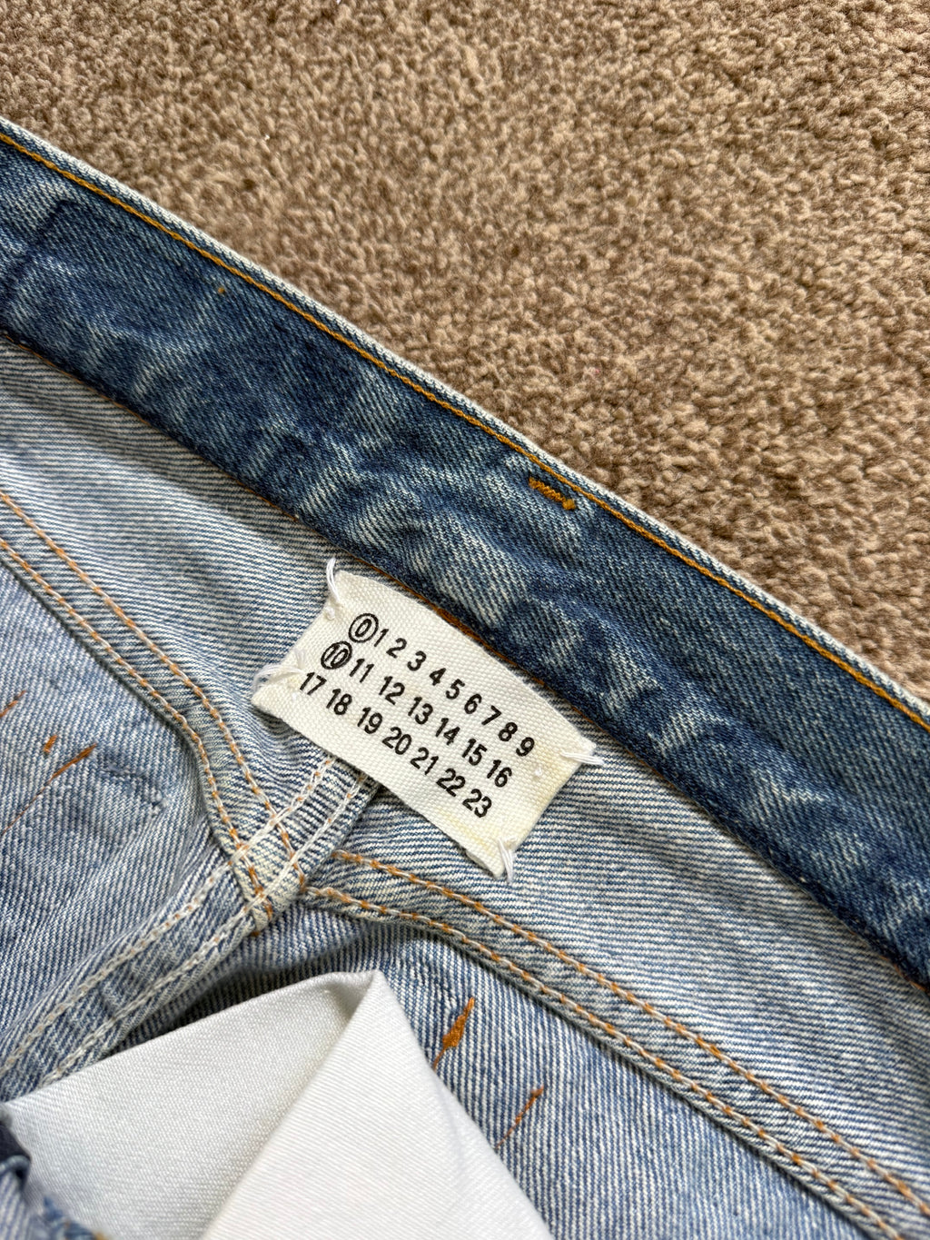 Maison Martin Margiela Artisanal Line (0)(10) SS2000 Re-Worked Exposed Zip Denim Jeans - Size 31" Waist