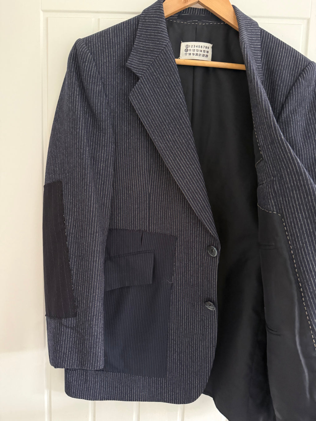 Maison Martin Margiela AW2004 Artisanal Line (0)(10) Reconstructed Patchwork Blazer Jacket - Size M