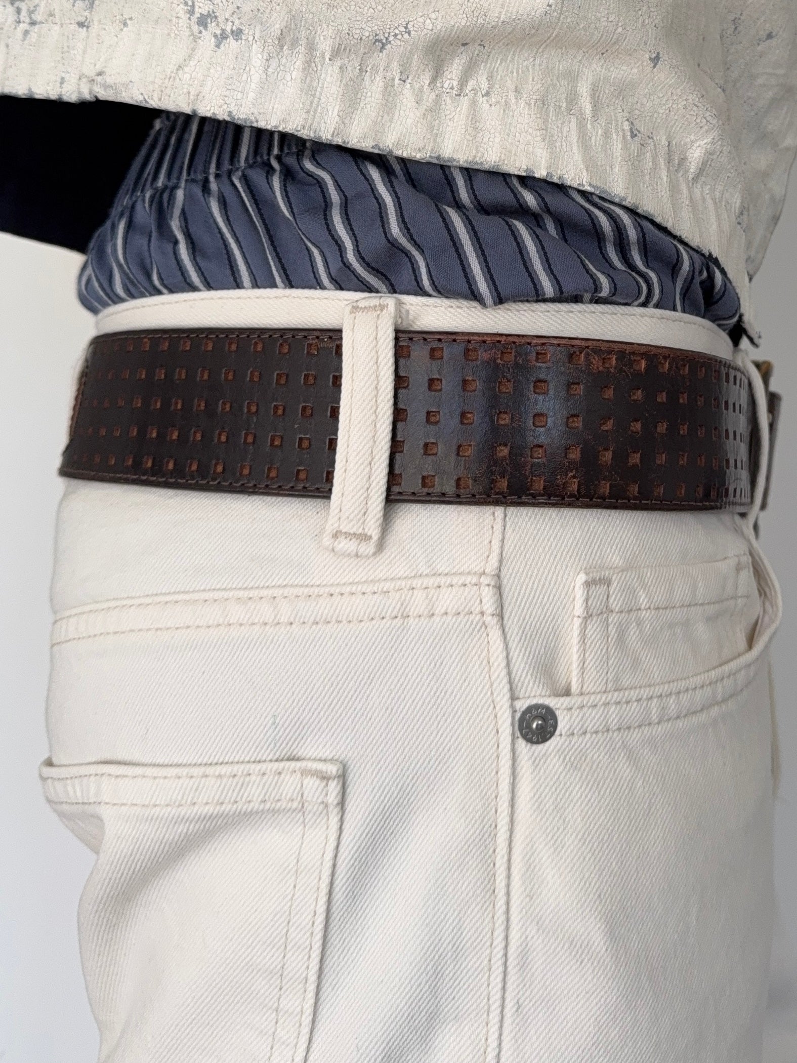 Oakley 00s Mechanical Utility Leather Belt - Size 32 to 36