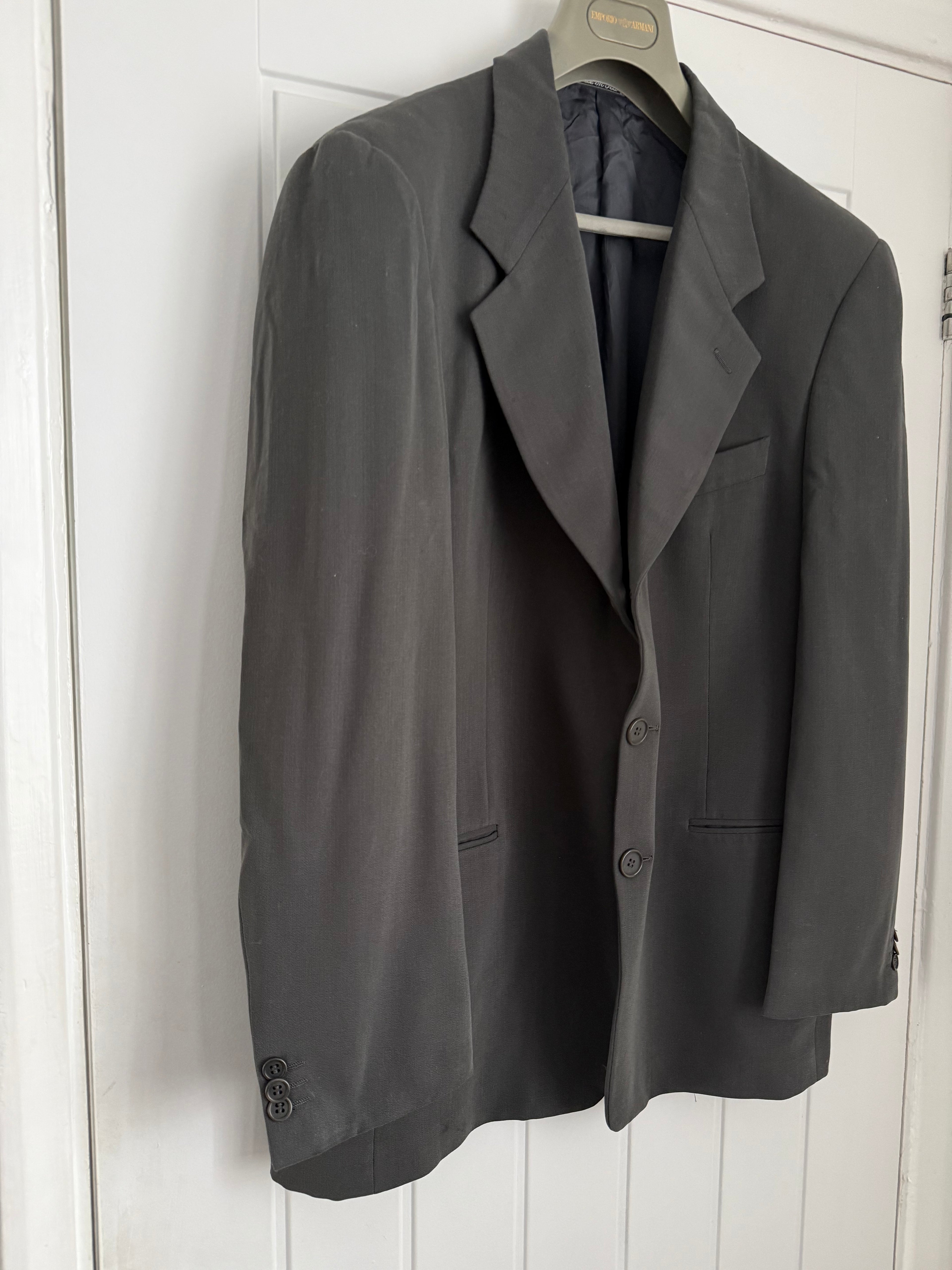 Giorgio Armani 1980s Fluid Wool 3B Blazer Jacket - Size XL