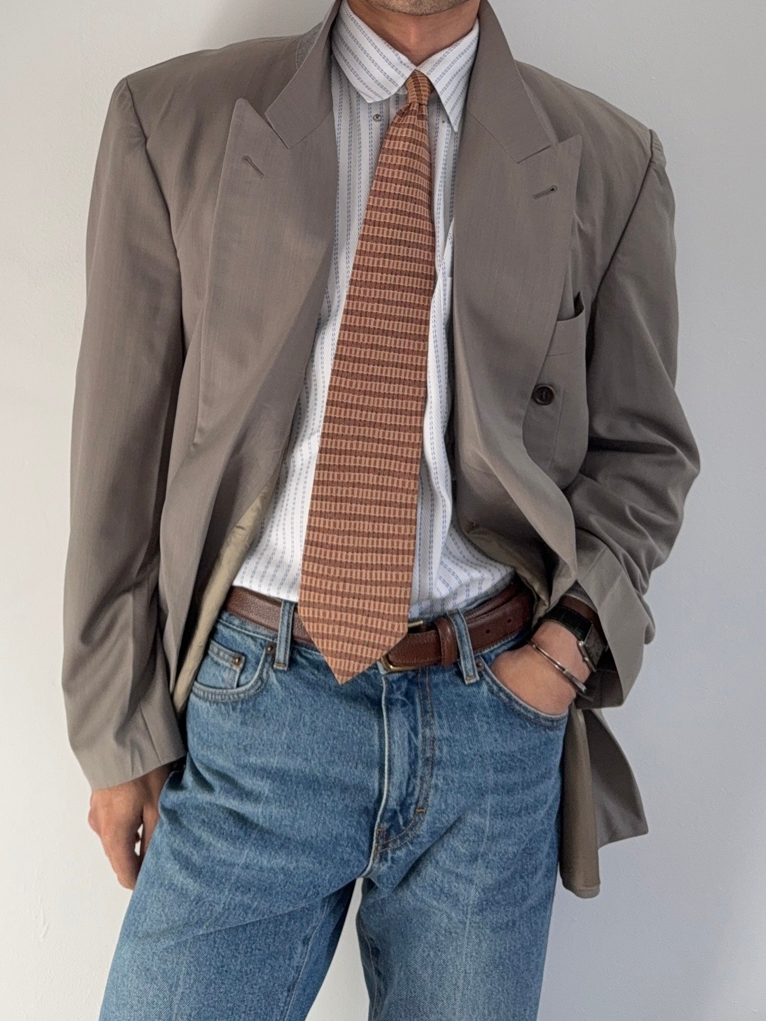 Issey Miyake 1990s Silk Tie