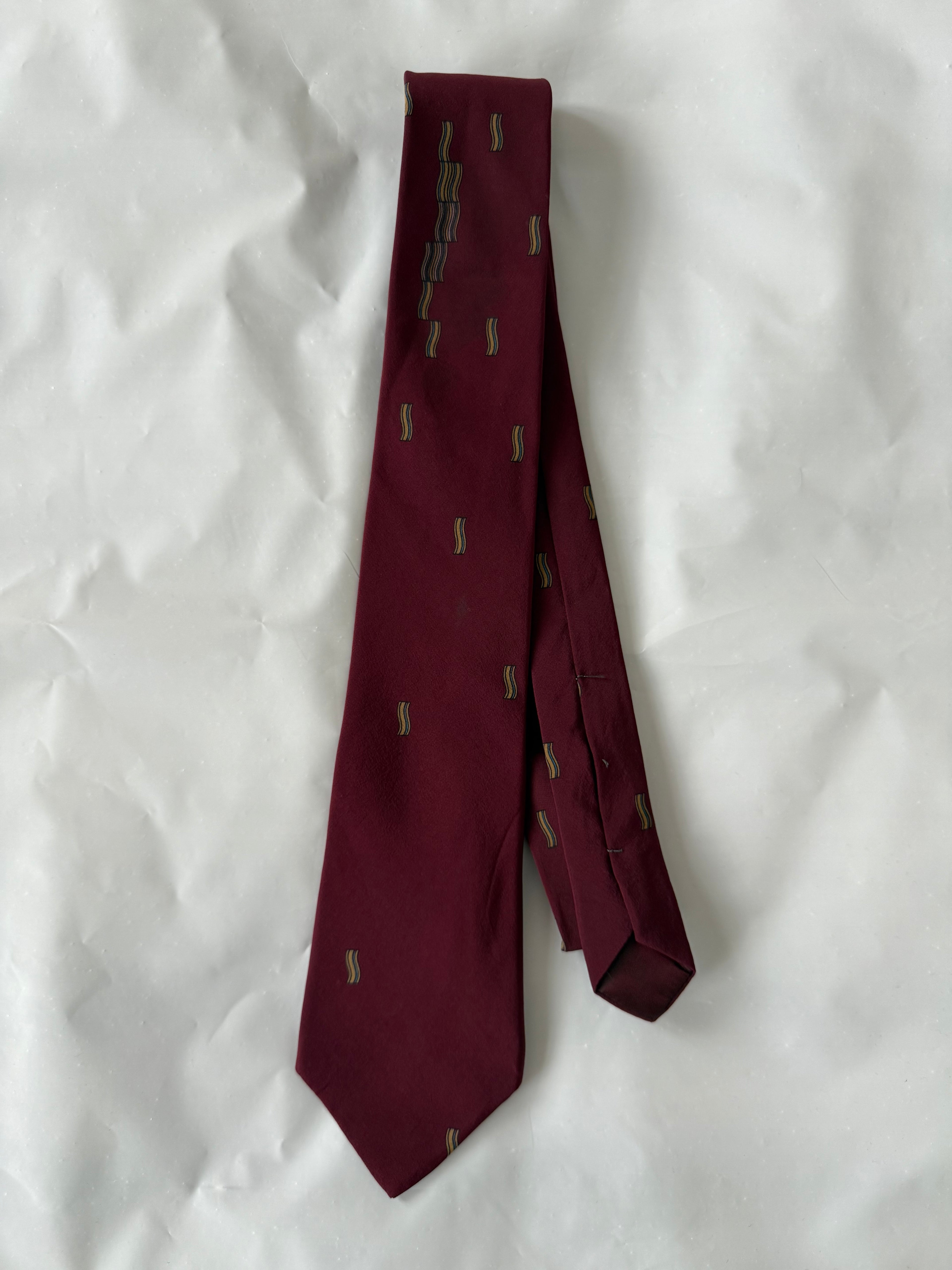 Lanvin Paris 1990s Silk Tie