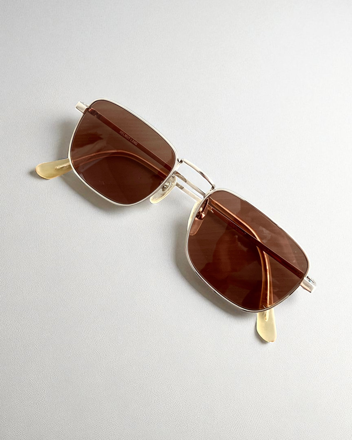 Helmut Lang 1999 Titanium Metal Sunglasses